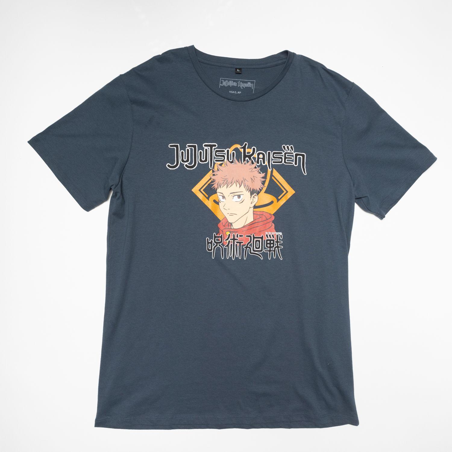 Polera Hombre  Jujutsu Kaisen  Logo Azul Marino-0