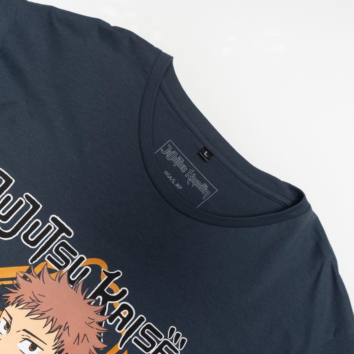 Polera Hombre  Jujutsu Kaisen  Logo Azul Marino-1