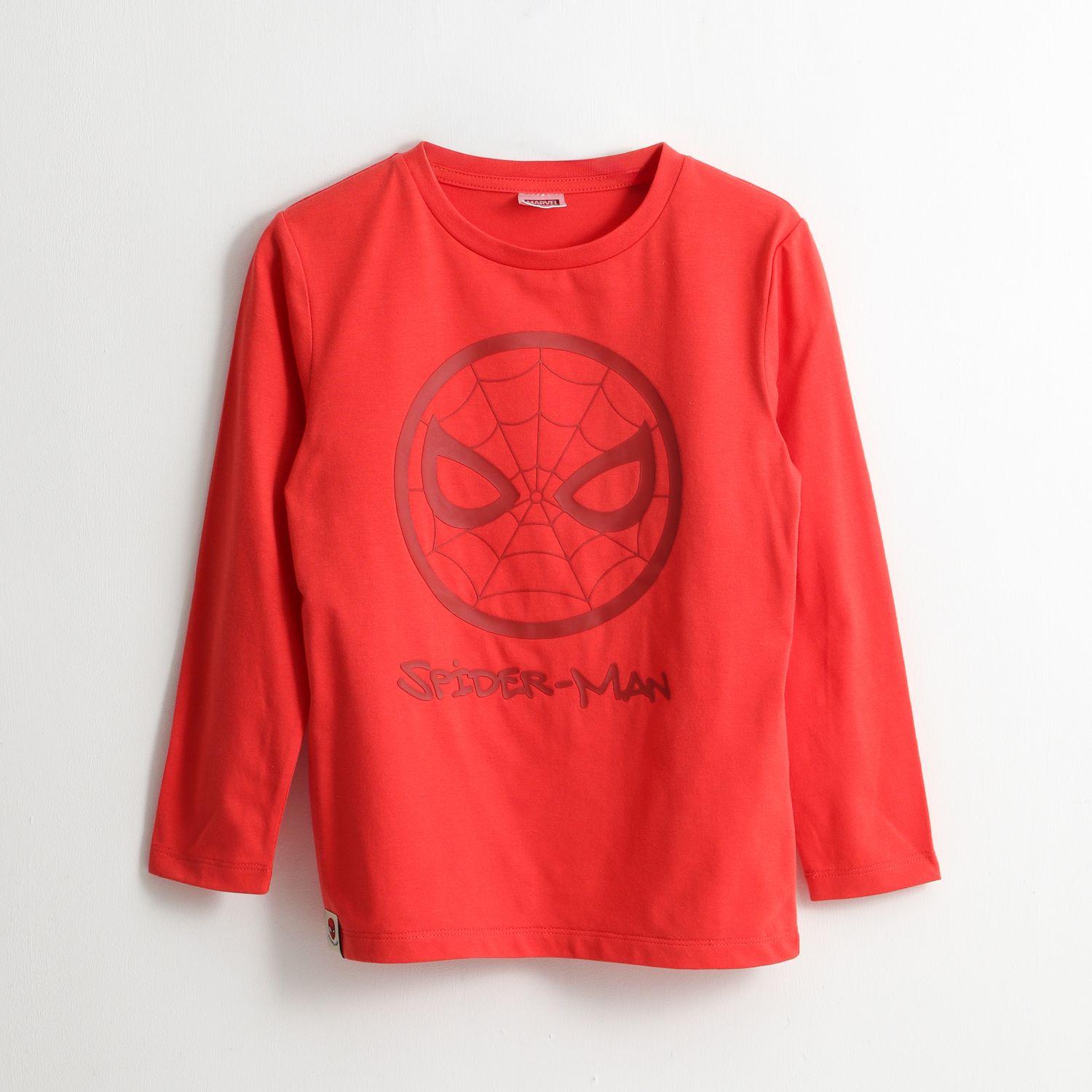 Polera Manga Larga Niño Lineal Spiderman Rojo Marvel-0