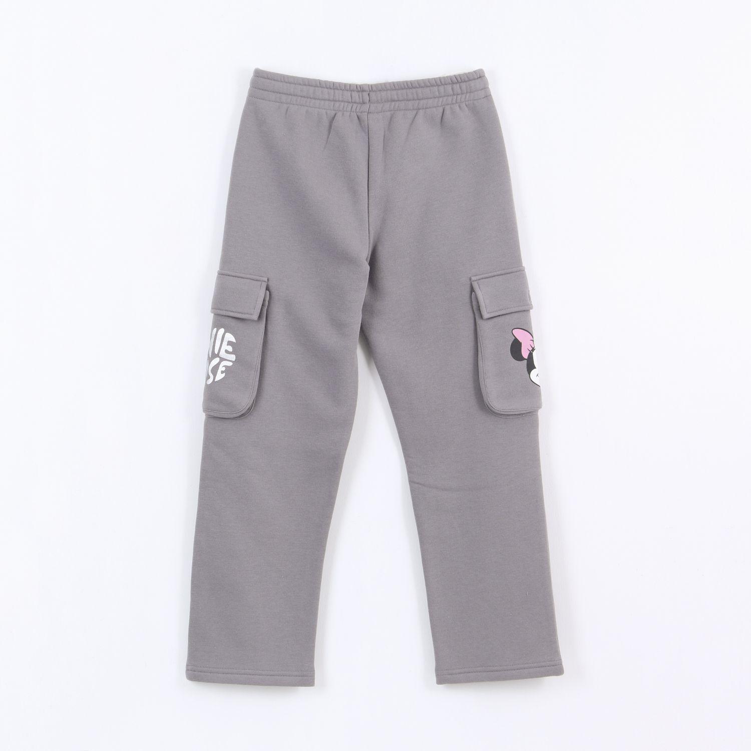 Pantalón de Buzo Niña Cargo Minnie Gris Disney-1