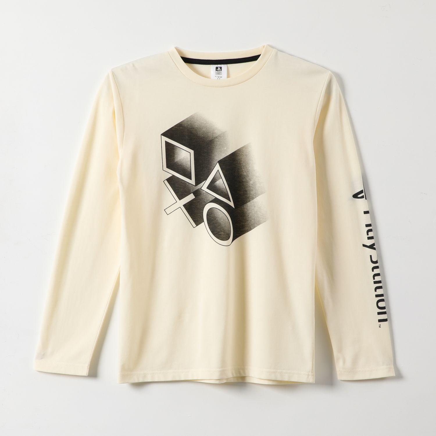Polera Manga Larga Niño Logo Control Beige Playstation-0