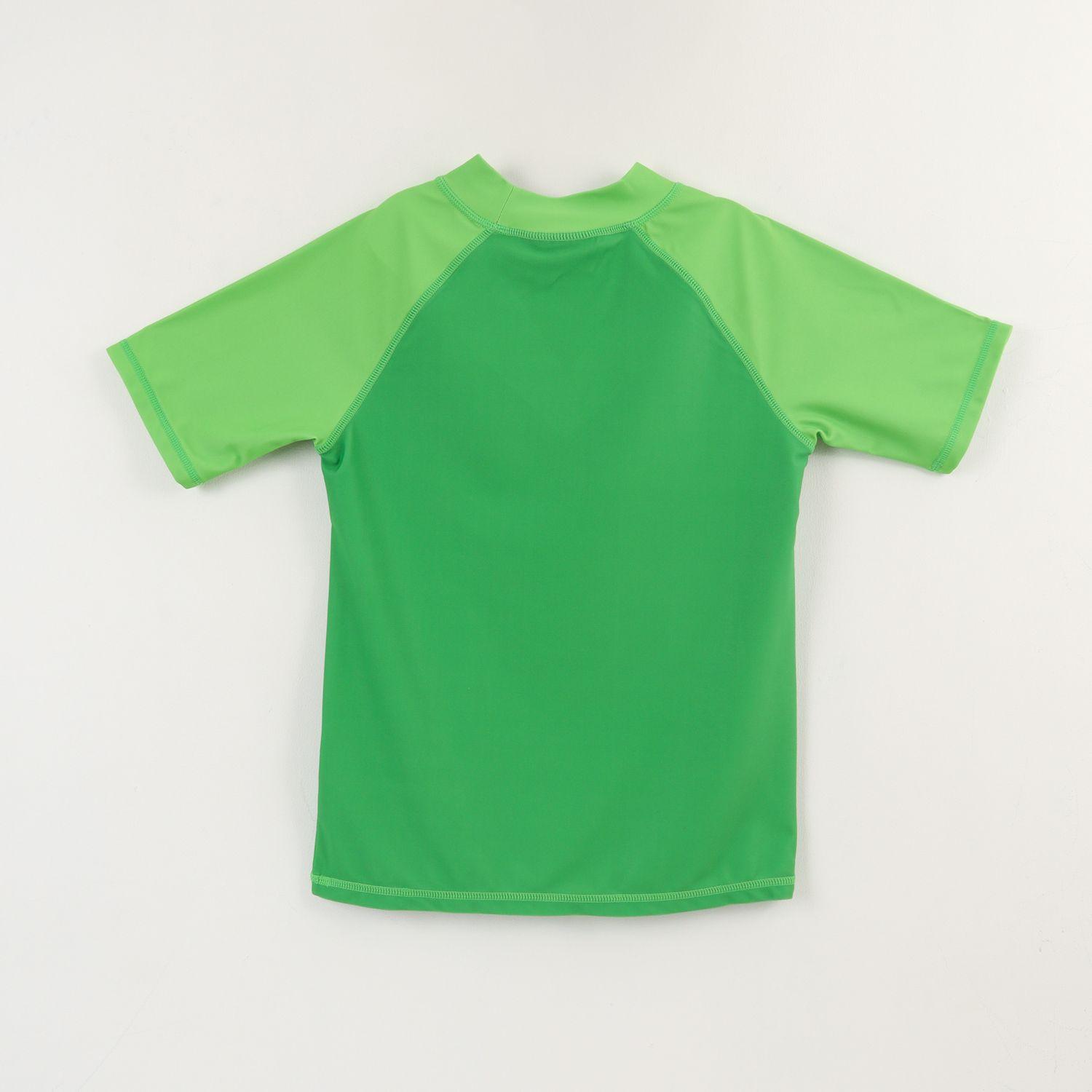 Polera UV Manga Corta Niño Verde Creeper & Zombie Minecraft-1