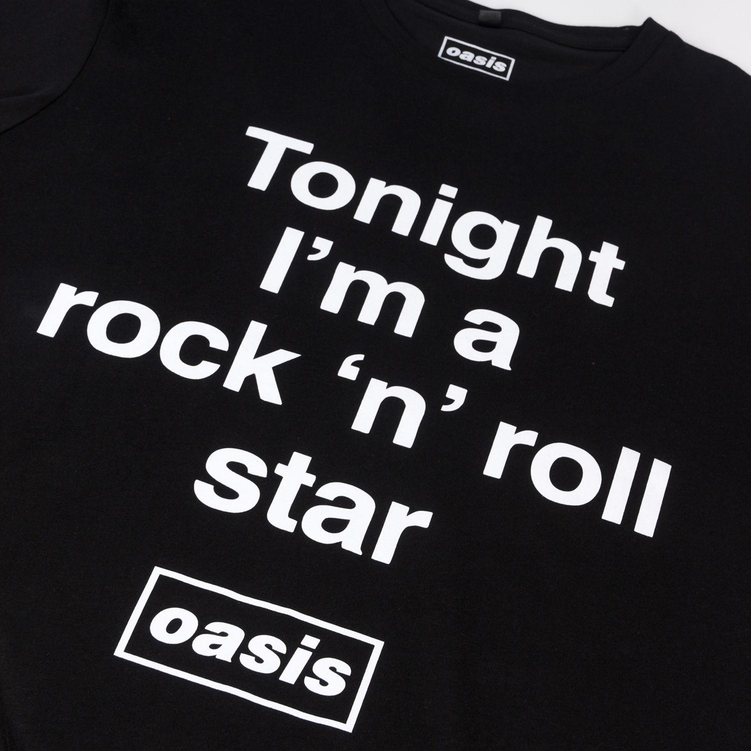 Polera Manga Corta Hombre Negro Rock N Roll Star Oasis-3