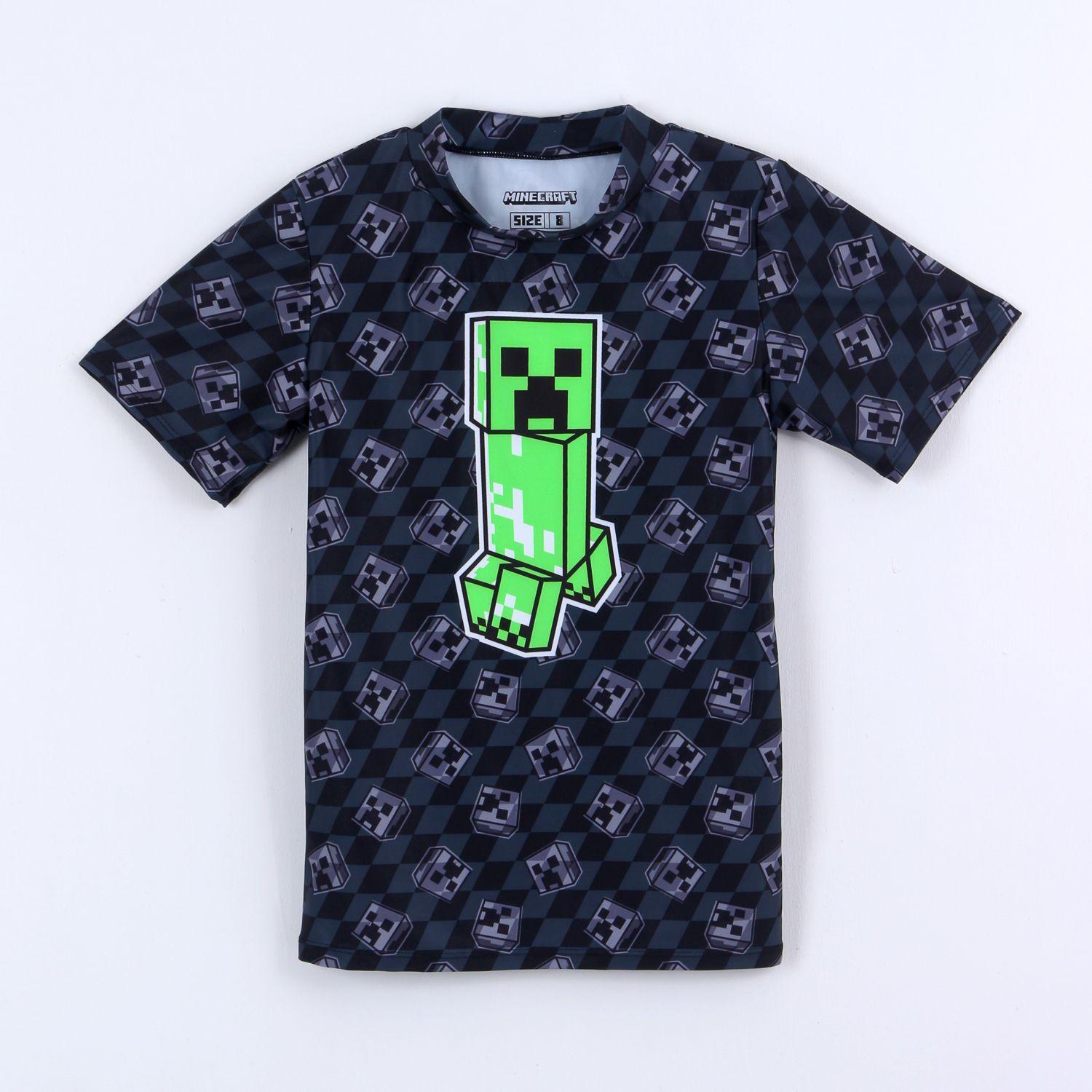 Polera UV Niño Minecraft Negro-0