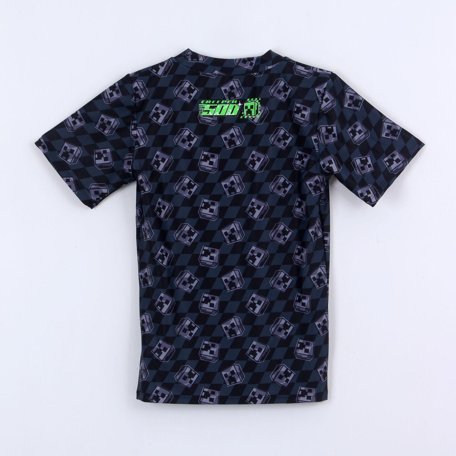 Polera UV Niño Minecraft Negro-1
