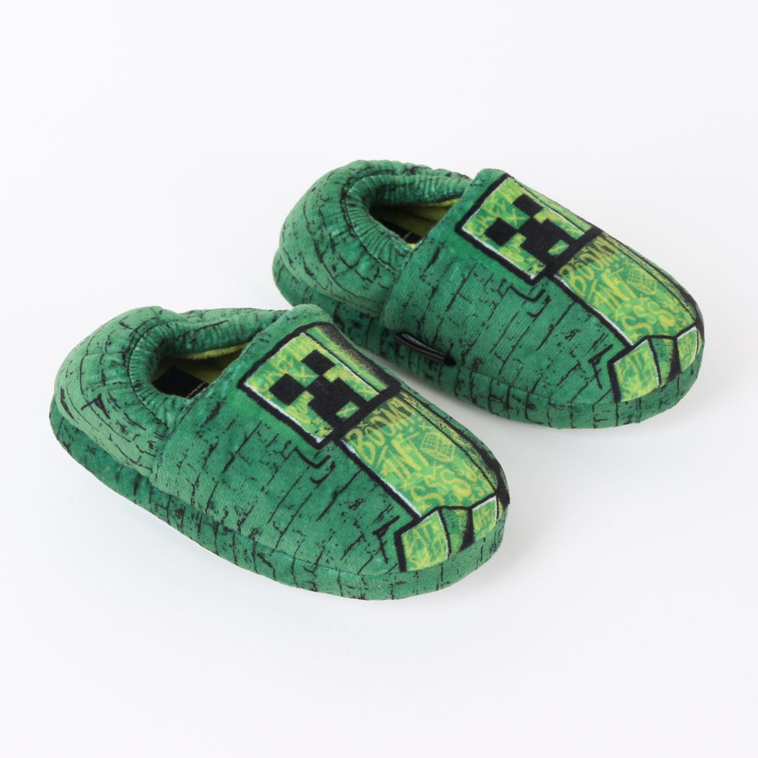 Pantufla Niño Boom TNT SSSS Creeper Verde Minecraft-1