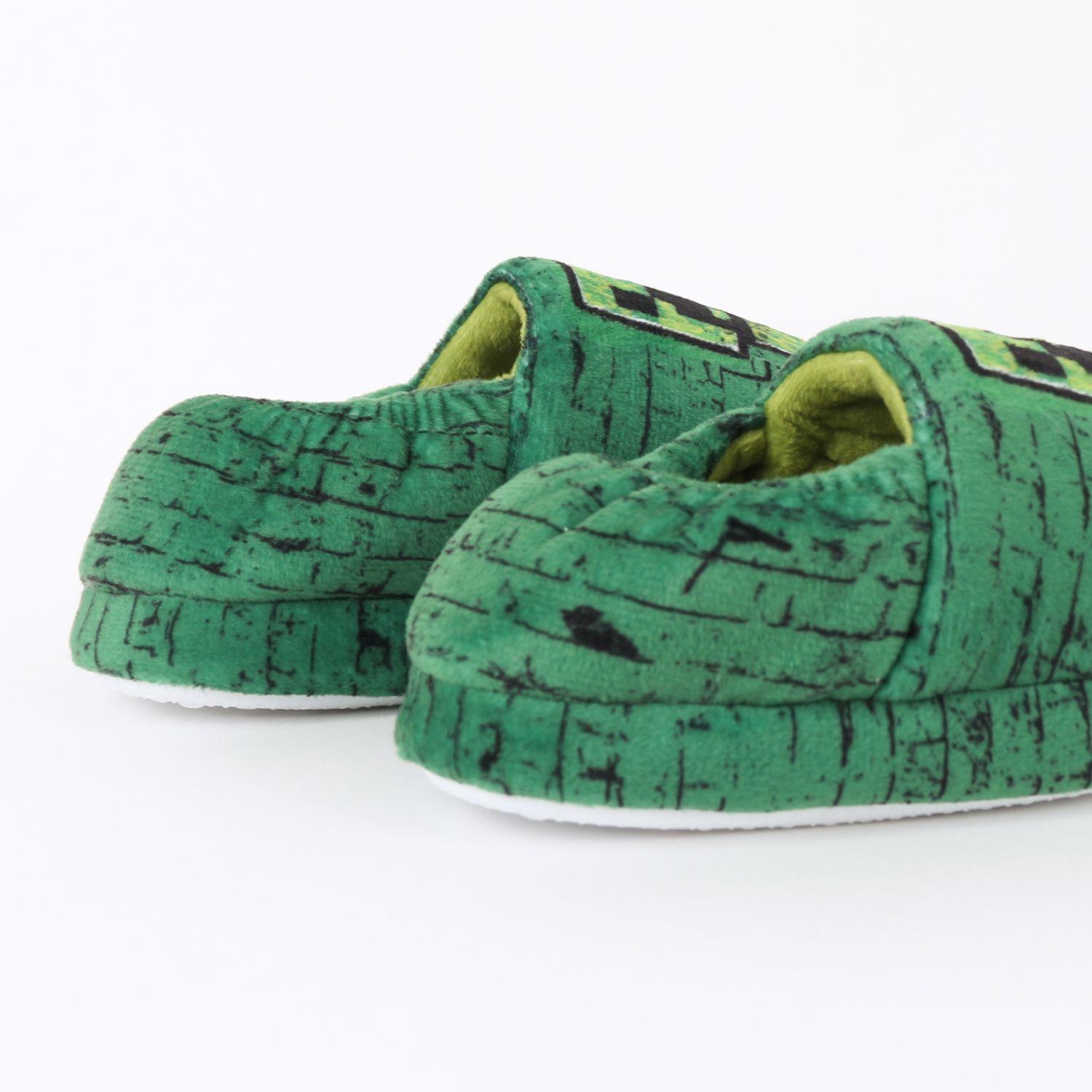 Pantufla Niño Boom TNT SSSS Creeper Verde Minecraft-2