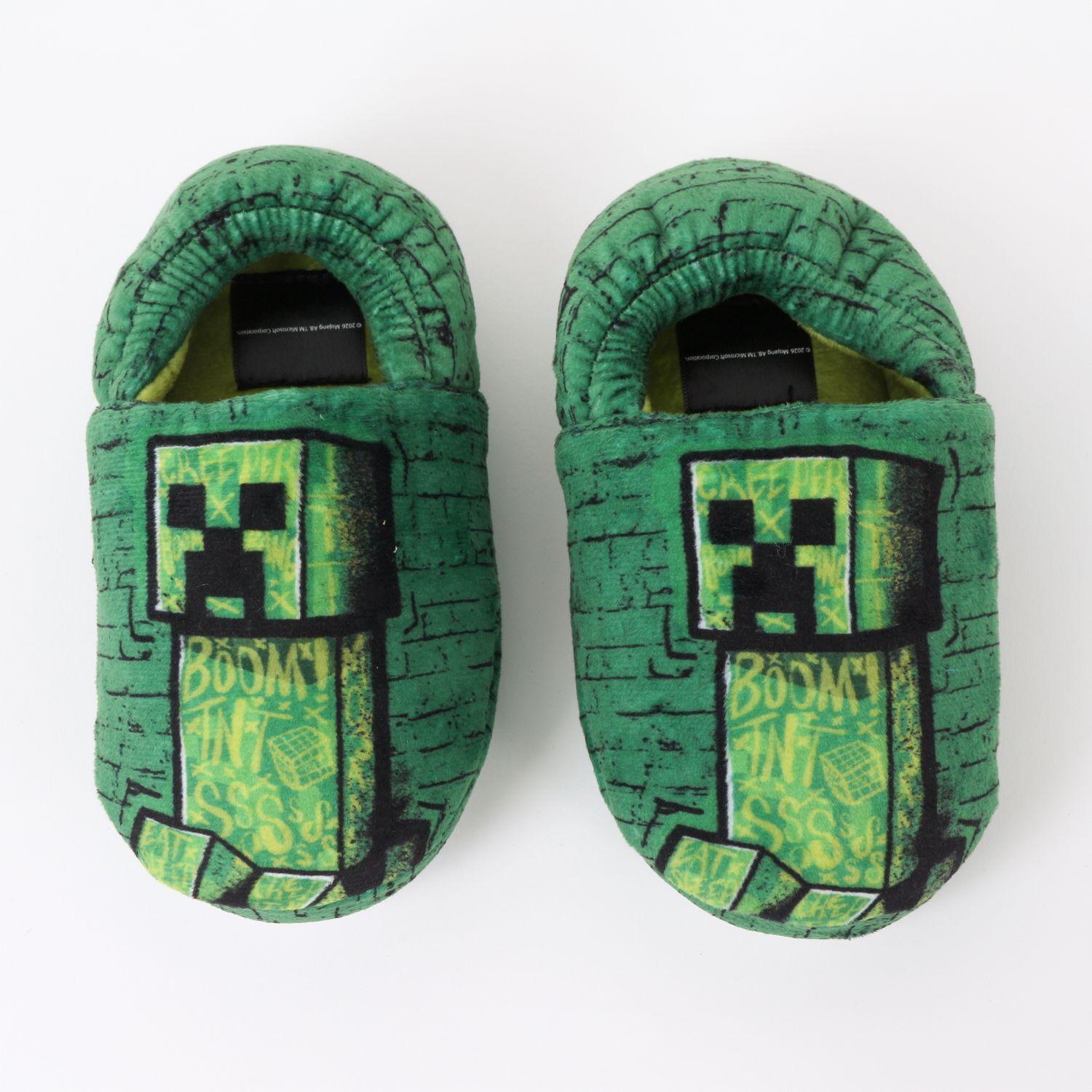 Pantufla Niño Boom TNT SSSS Creeper Verde Minecraft-4