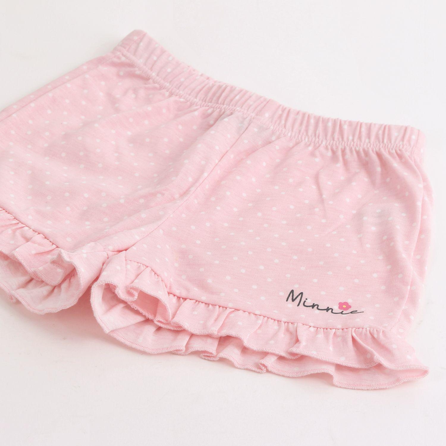 Pijama Manga Corta Niña Minnie Disney Lunares Rosado-3