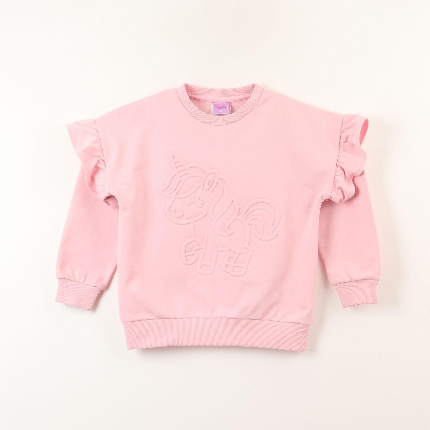 Poleron Cerrado Niña Vuelos Magic Rosado Unicornio-0