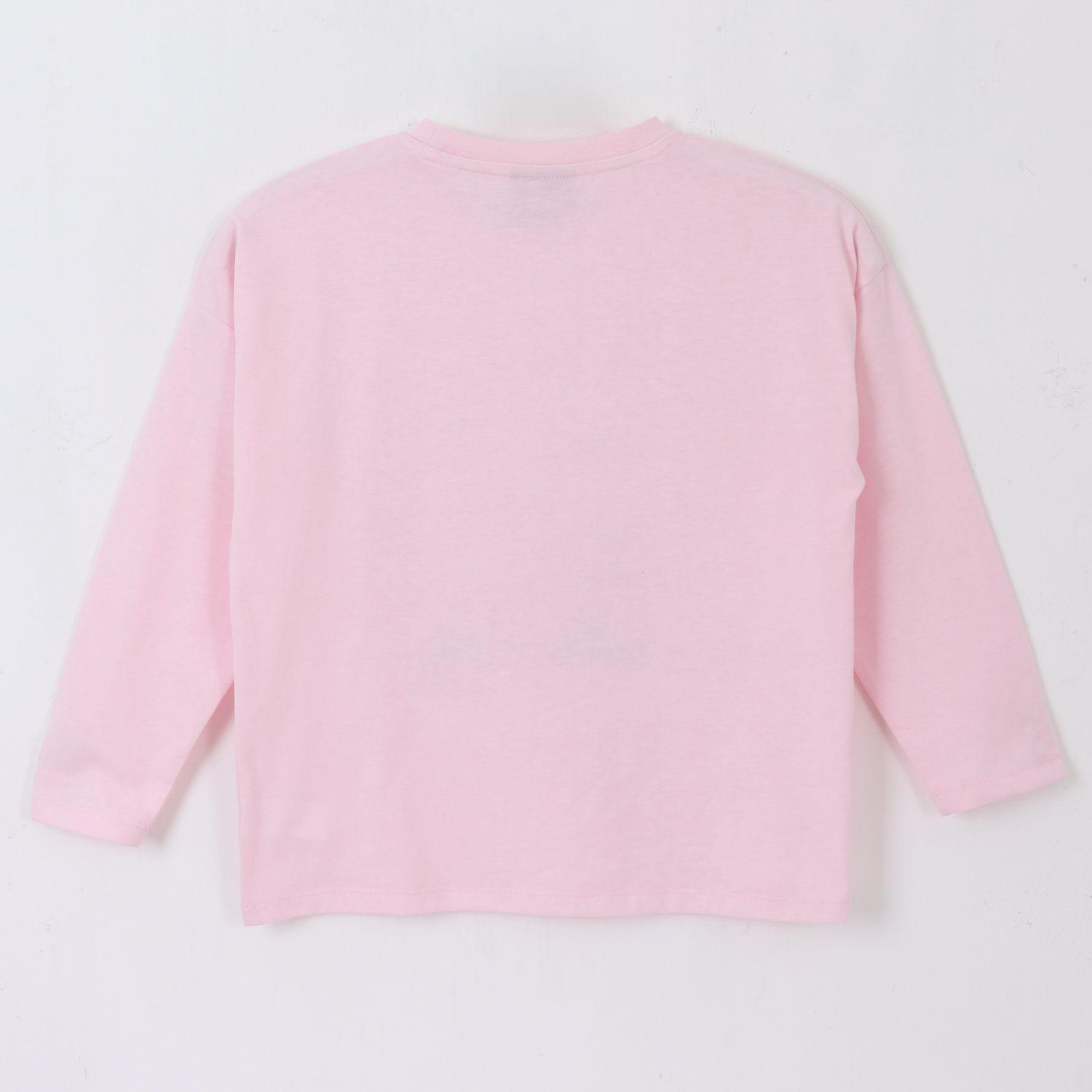 Polera Manga Larga Niña Diseño Mosaico Rosado Hello Kitty-1