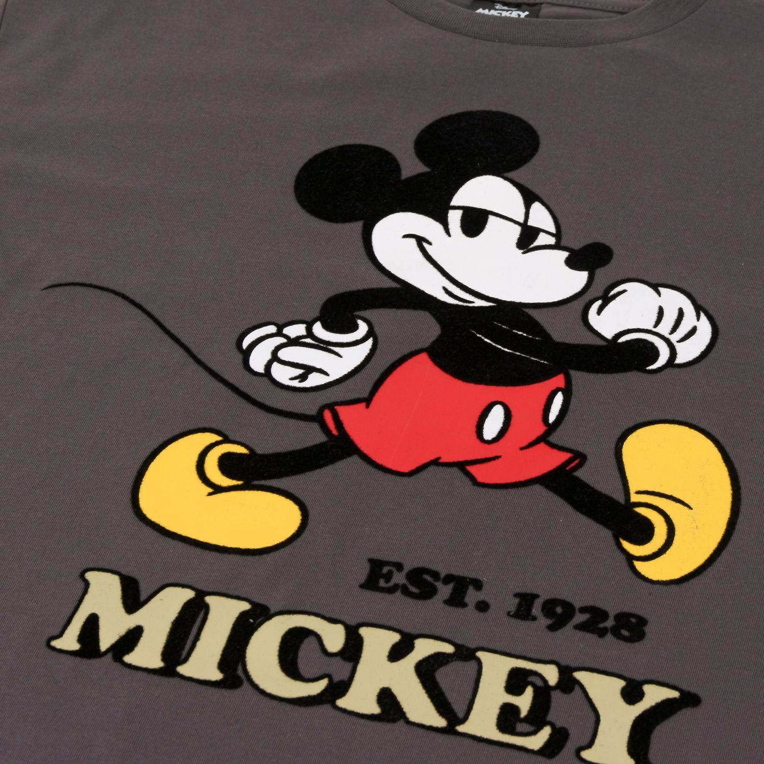 Polera Manga Larga Niño Est 1928 Mickey Gris Disney-2