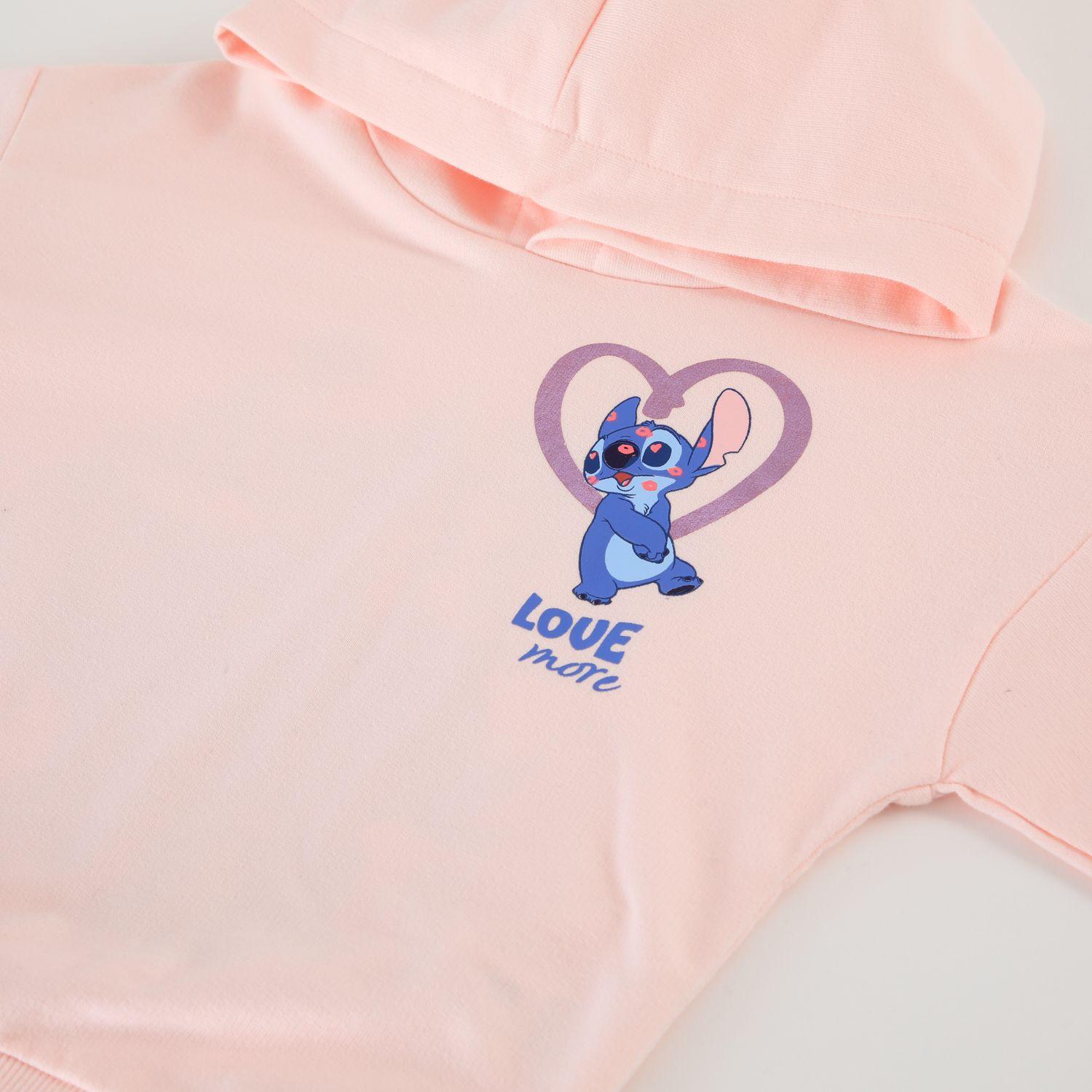 Conjunto Buzo Niña Stitch & Angel Disney Rosado-2