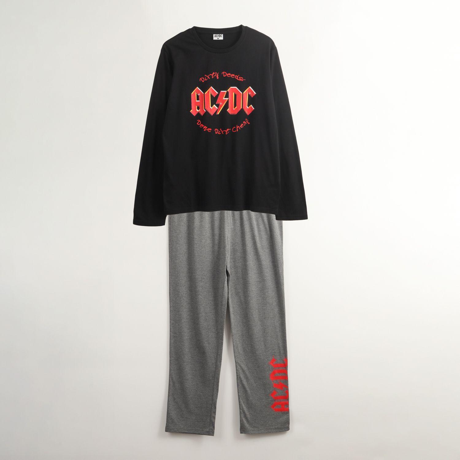 Conjunto Pijama  Hombre Dirt Cheap Negro Acdc-0