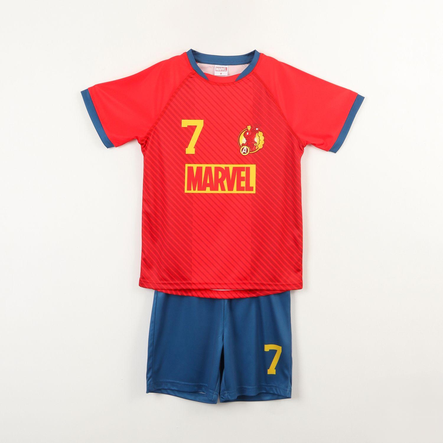 Conjunto Niño Avengers Futbol Rojo Marvel-0