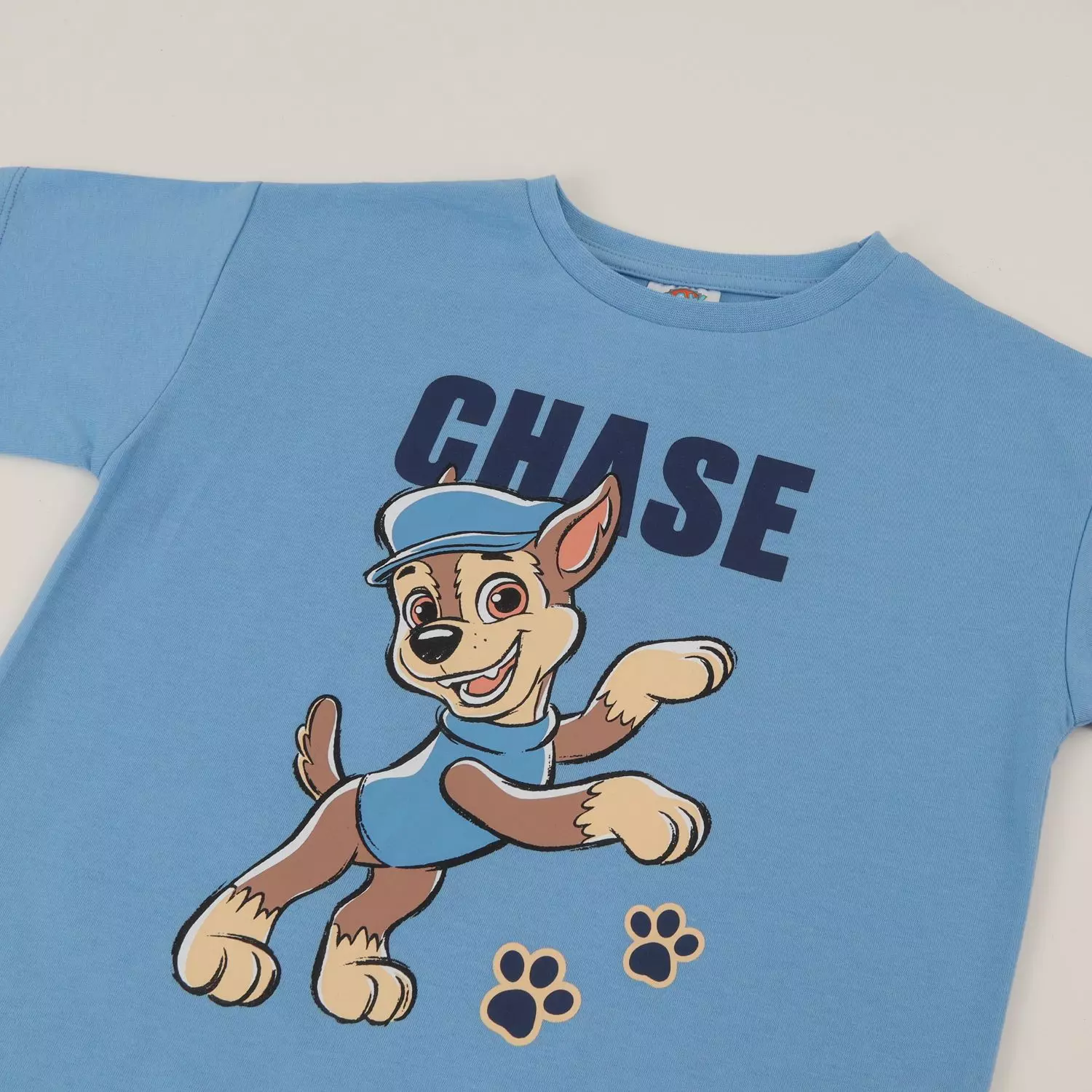 Polera Manga Corta Niño Azul Chase Jump Paw Patrol-2