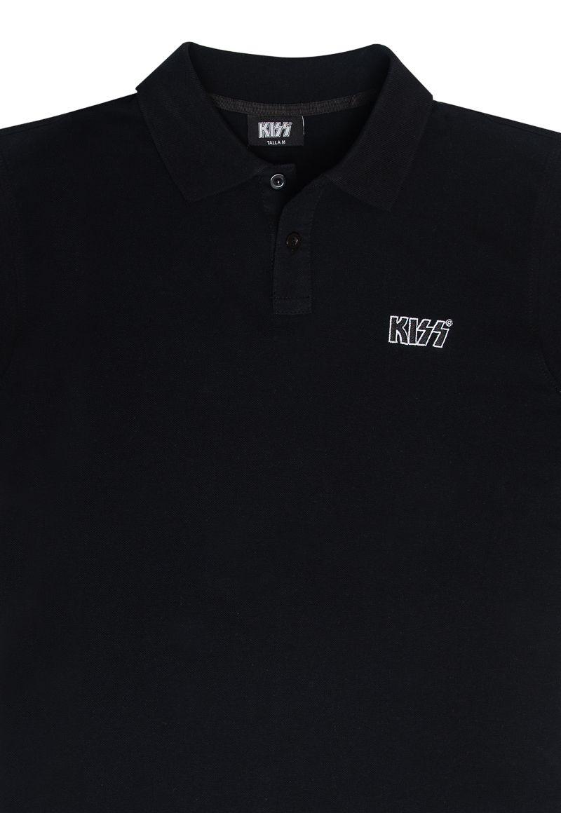 Polera Hombre Lisa Negro Kiss-1