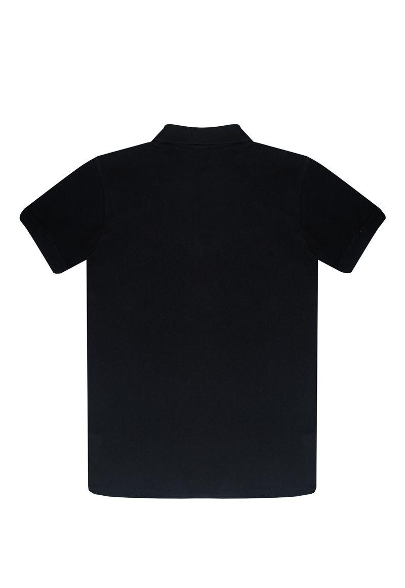 Polera Hombre Lisa Negro Kiss-2