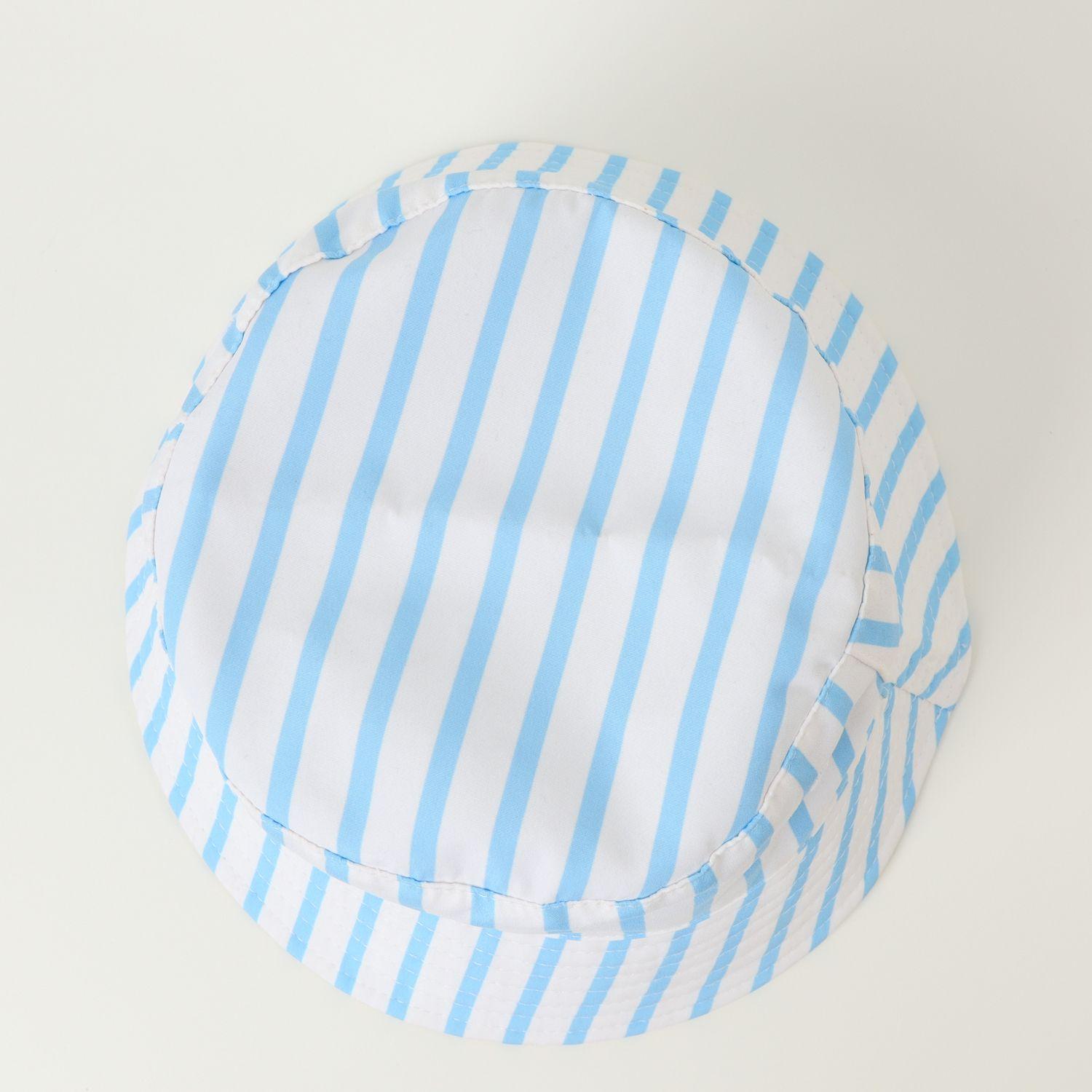 Gorro Bucket Niña Rayas Celeste Bluey-3