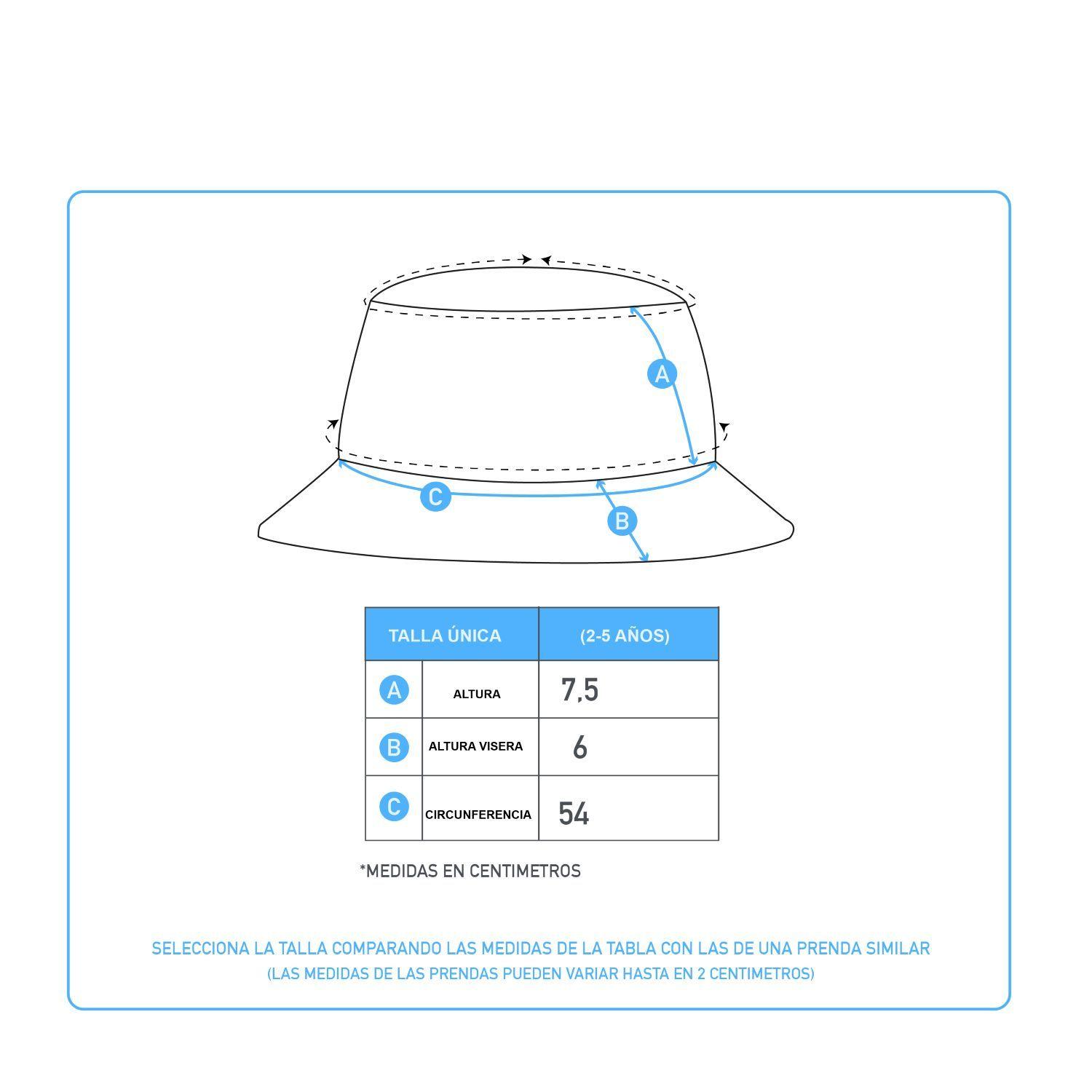 Gorro Bucket Niña Rayas Celeste Bluey-4