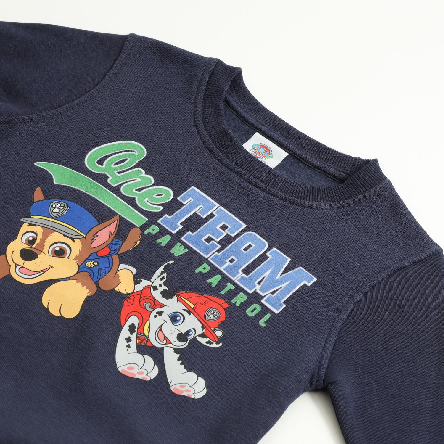 Polerón Cerrado Niño Chase & Marshall Azul Marino Paw Patrol-2