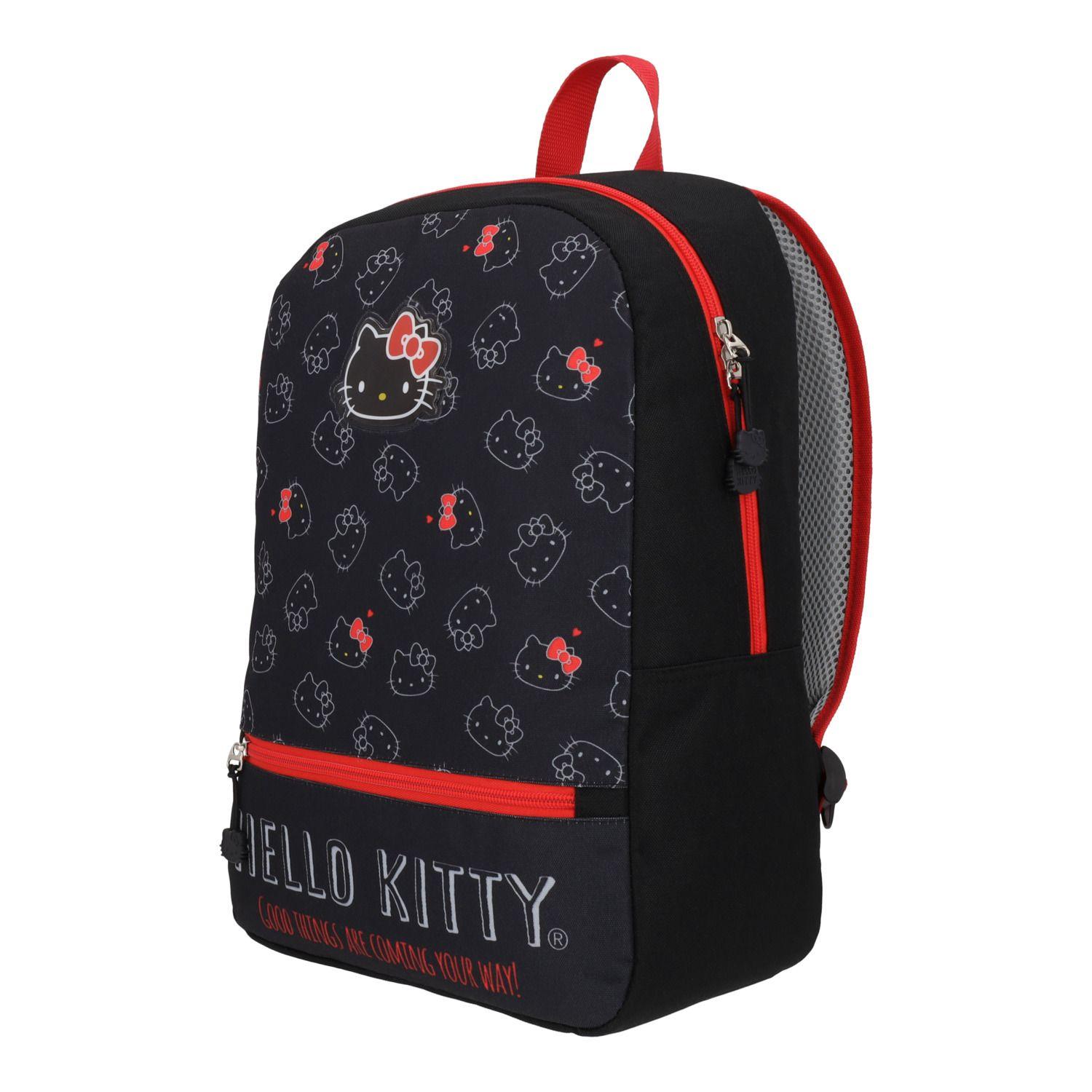 Mochila Escolar Niña Print Kitty Negro Hello Kitty-7