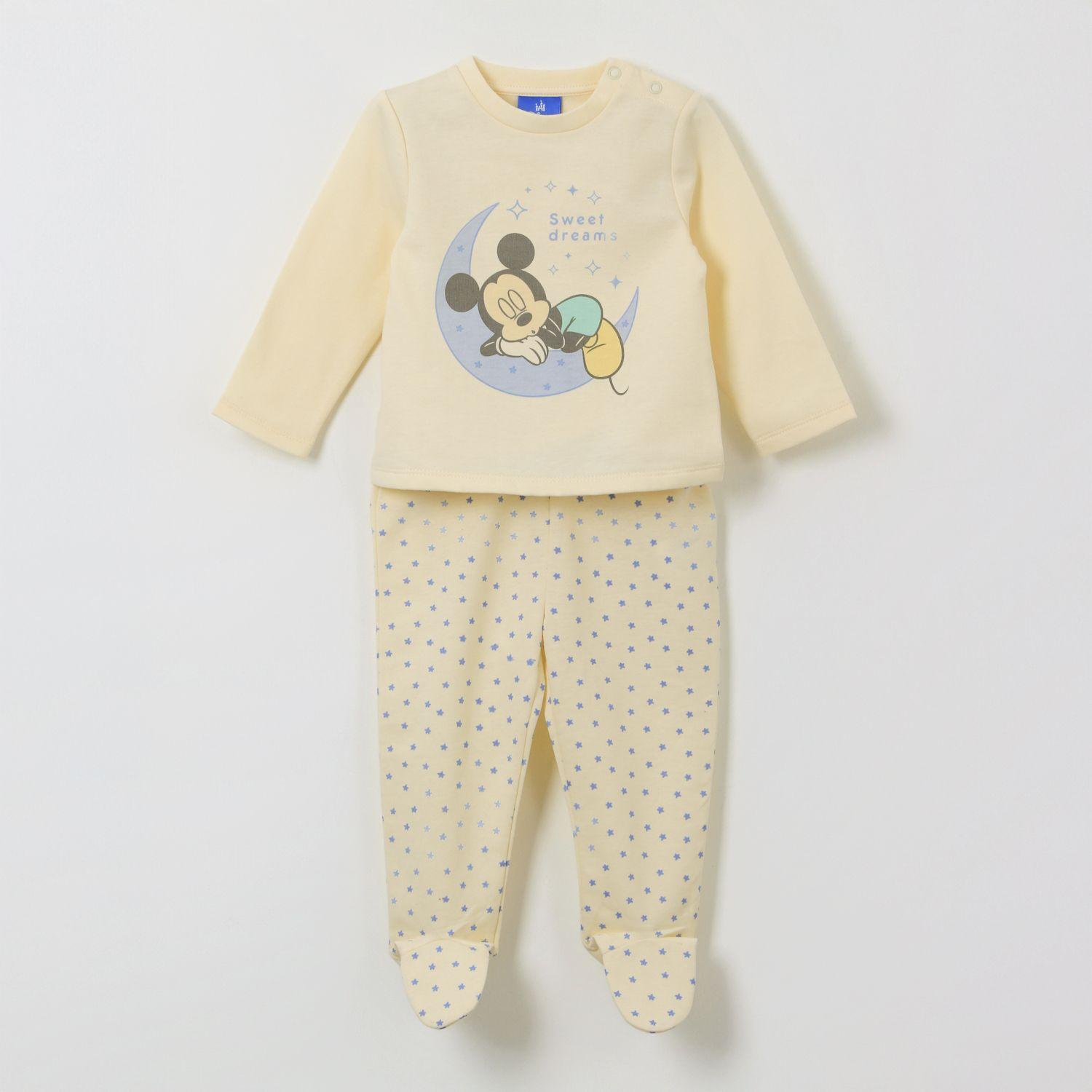 Pijama Manga Larga Niño Sweet Dreams Mickey Amarillo Disney-0