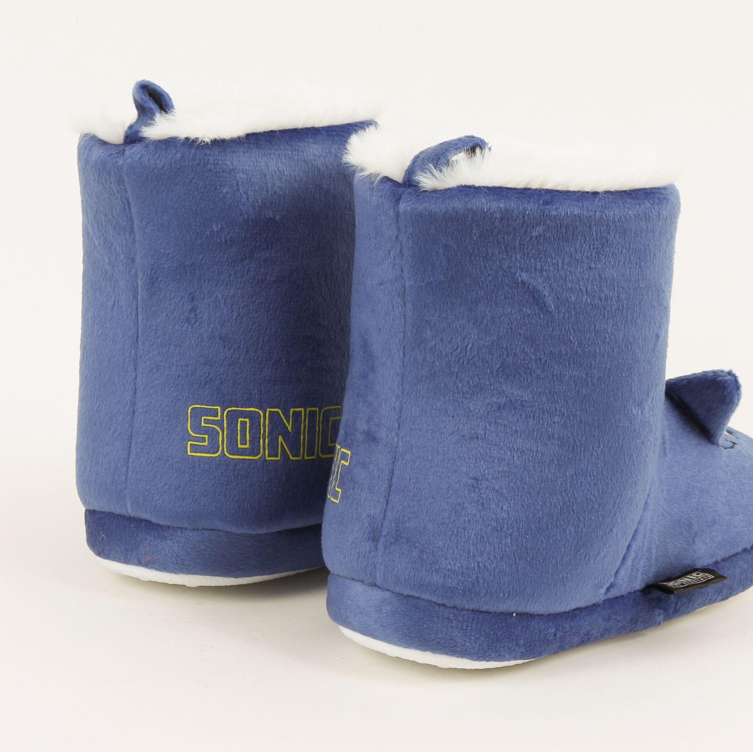 Pantufla Bota Niño Invernal Orejas Azul Sonic-2