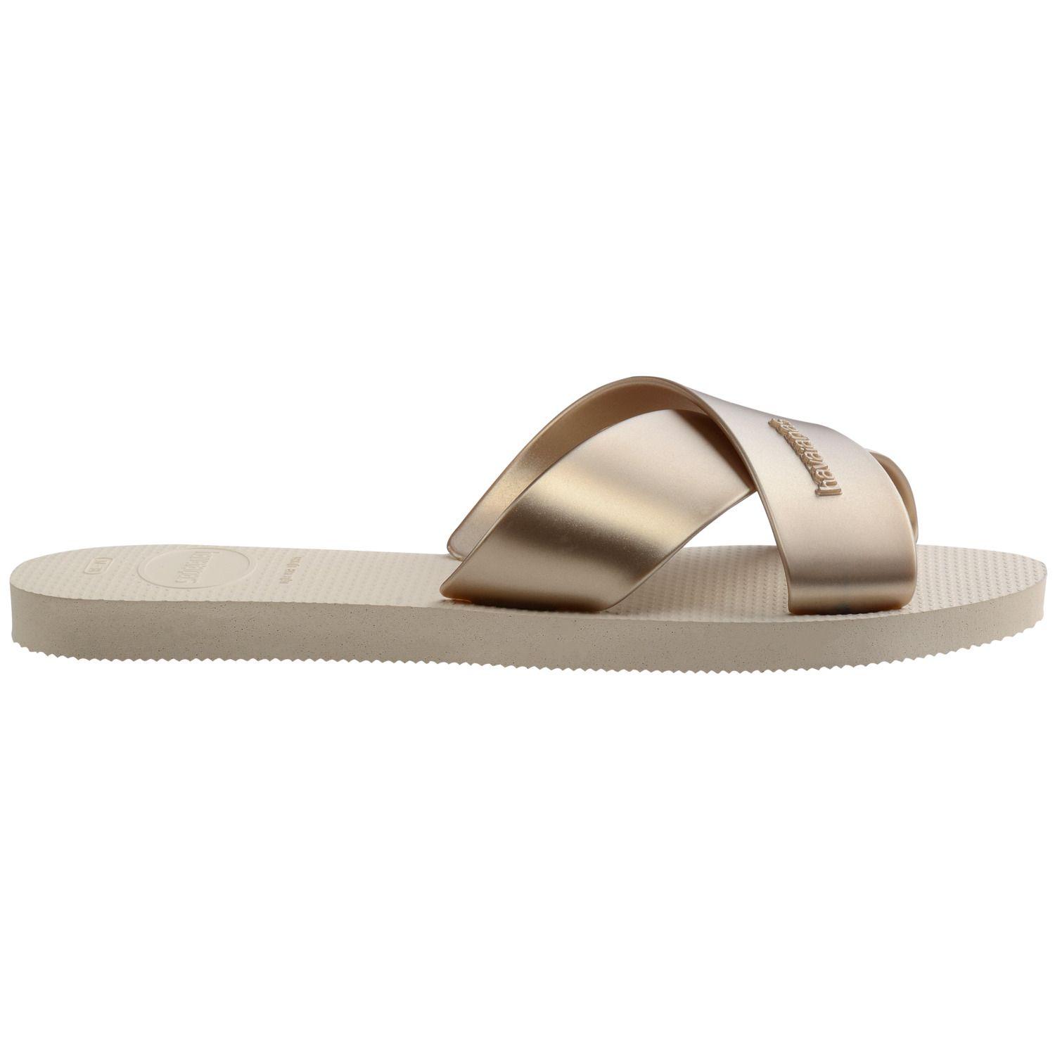 Sandalia Mujer Aqua Metallic Beige Paja Havaianas-2