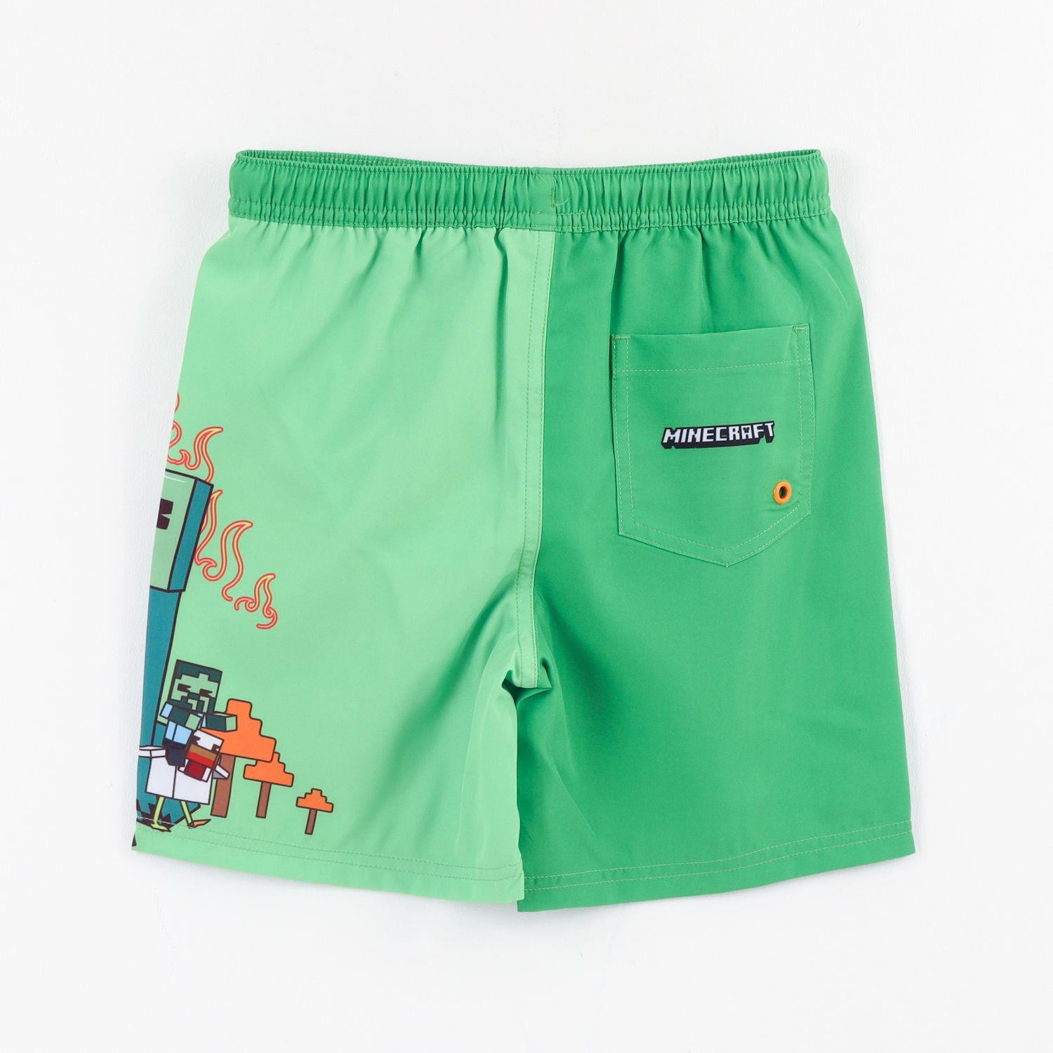 Traje de baño Niño Creeper Verde Minecraft-1