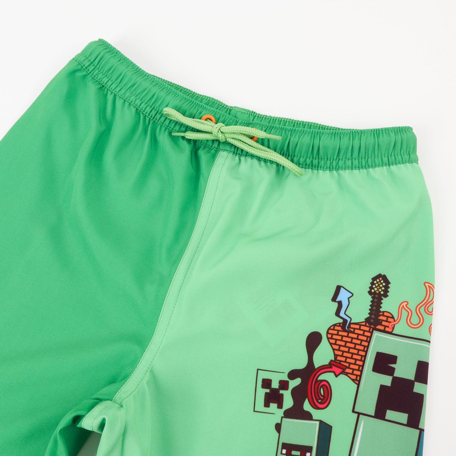 Traje de baño Niño Creeper Verde Minecraft-2