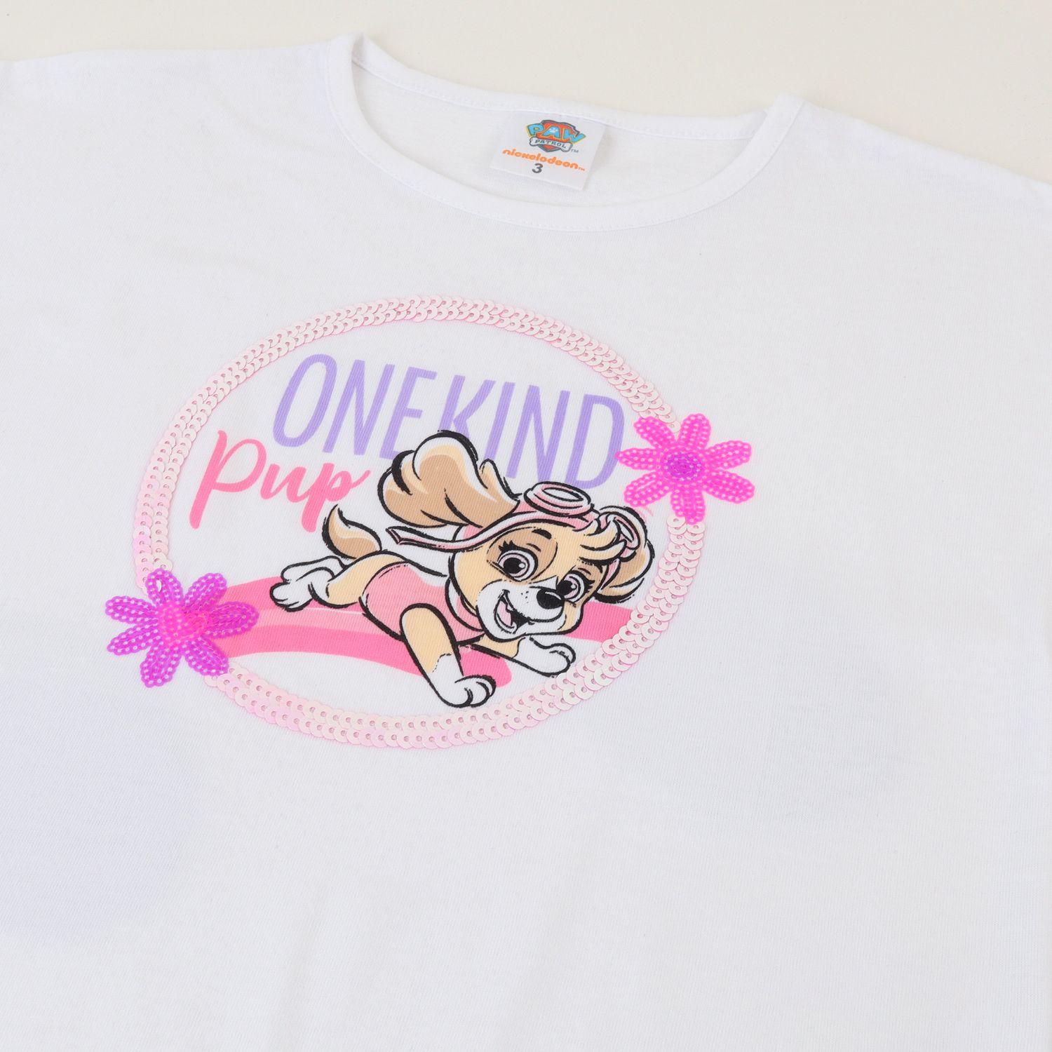 Polera Manga Corta Niña Blanco Skye One Kind Pup Paw Patrol-2