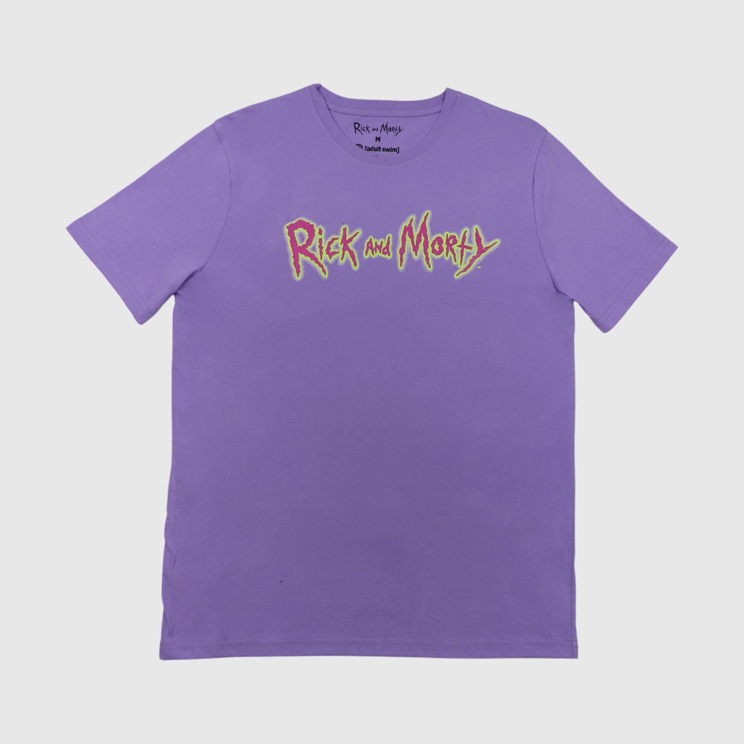 Polera Hombre Soft Morado Rick and Morty-0