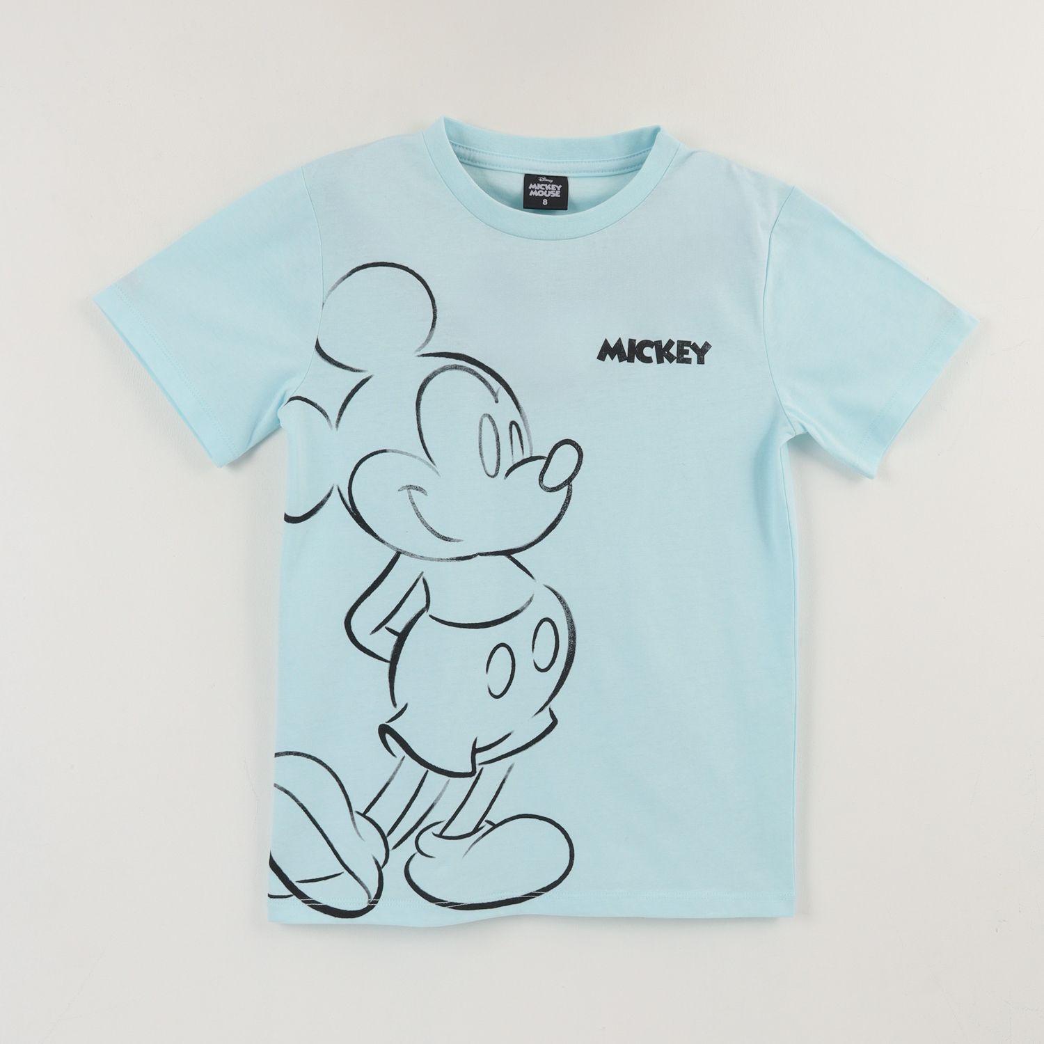Polera Manga Corta Niño Celeste Mickey Mouse Disney-0