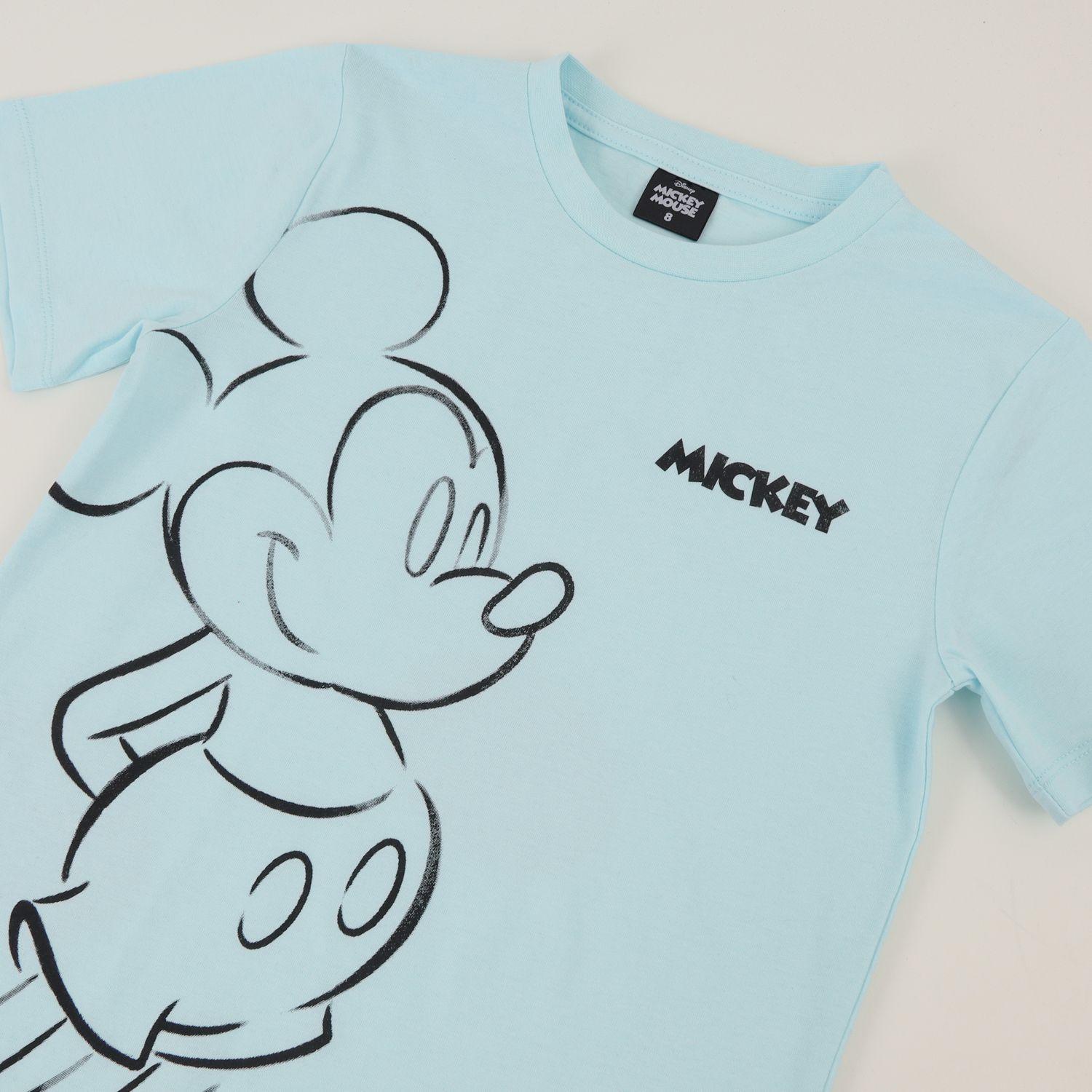Polera Manga Corta Niño Celeste Mickey Mouse Disney-2