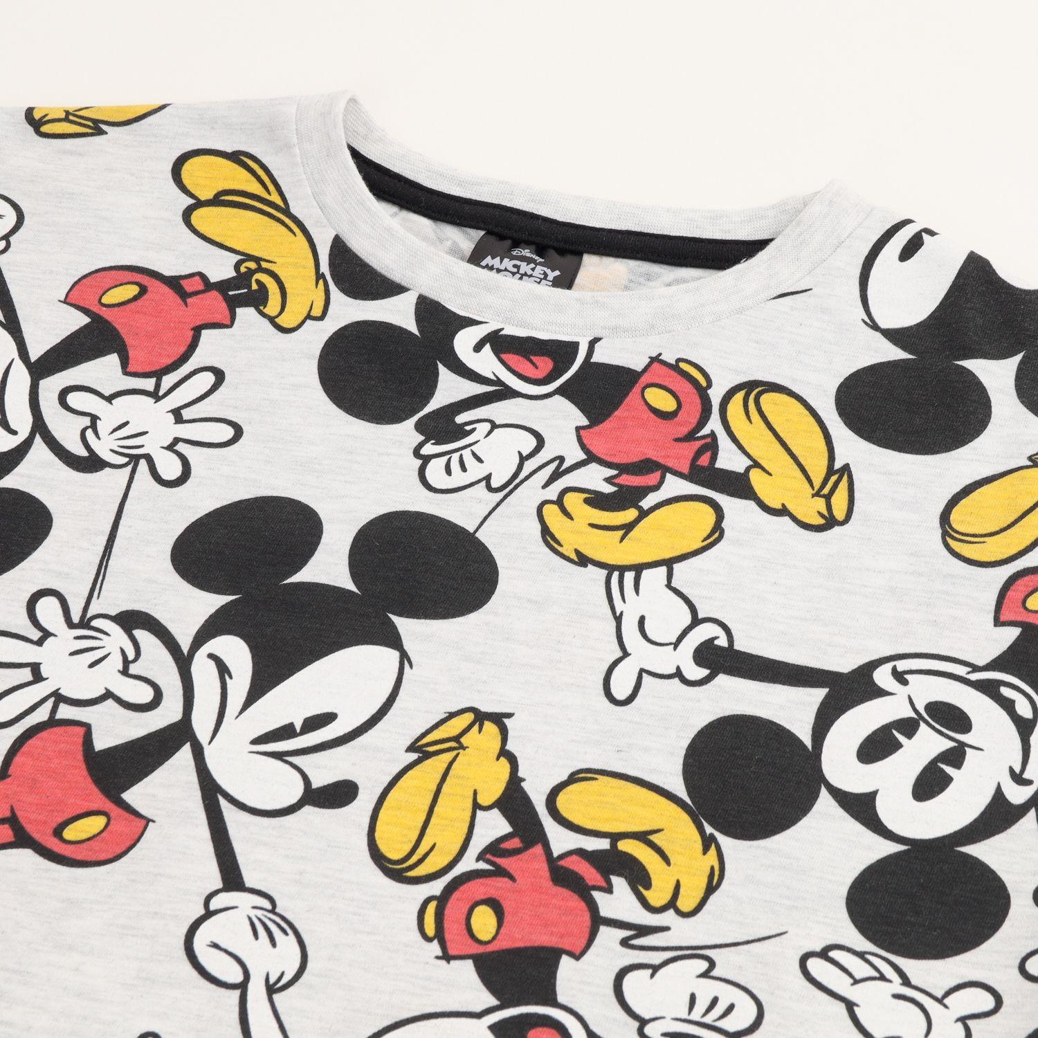 Polera Manga Corta Niño Mickey Movement Gris Disney-1