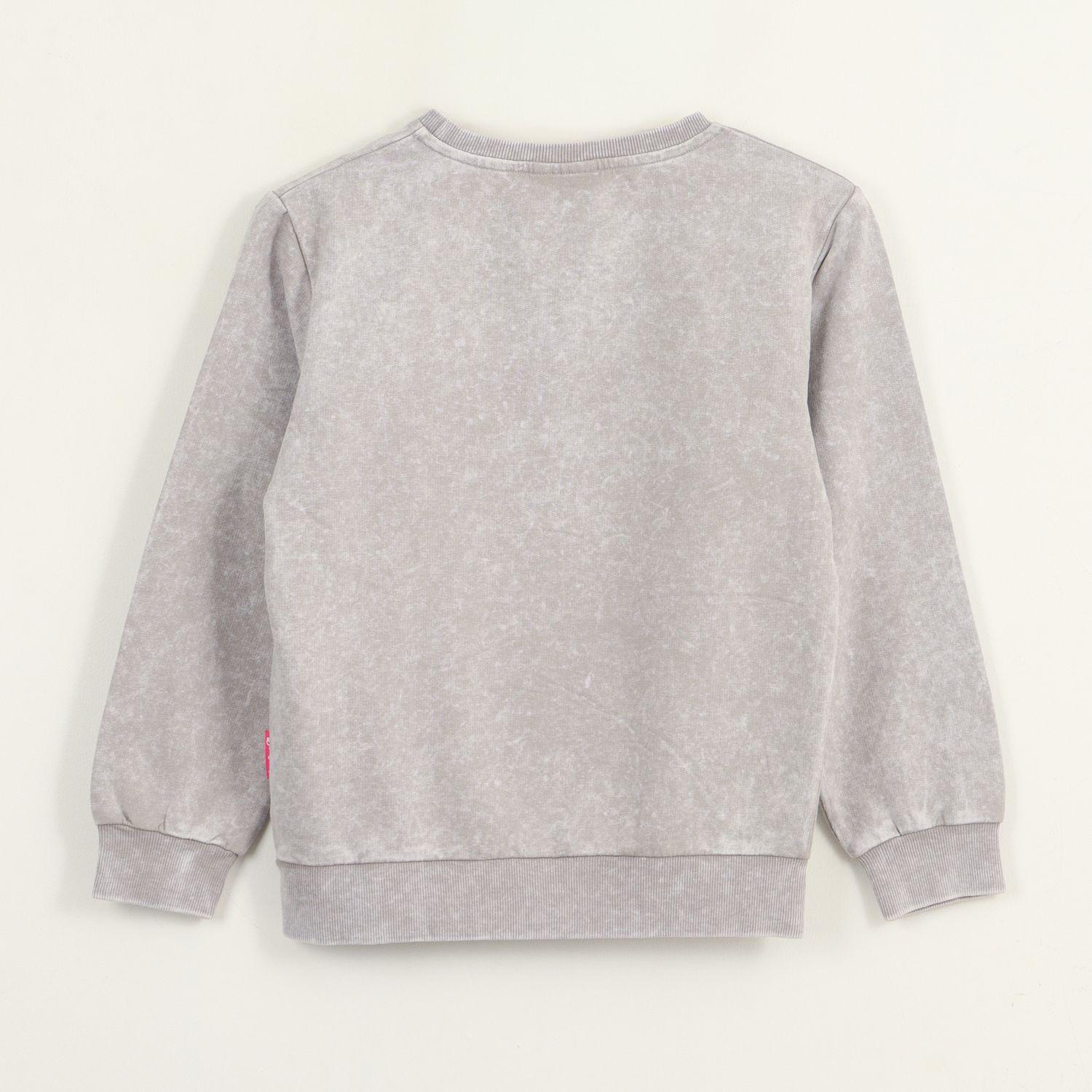 Polerón Cerrado Niña Gris Logo Barbie-1