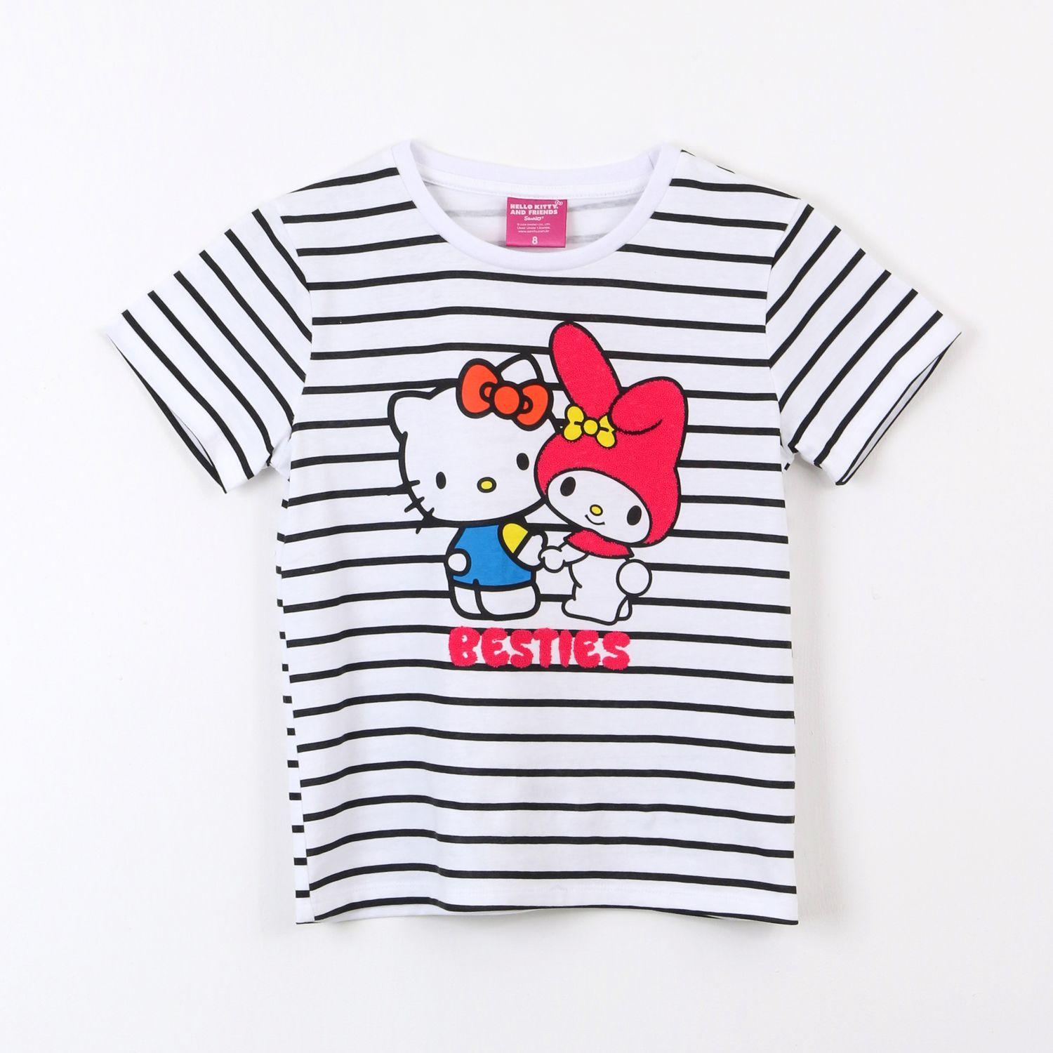 Polera Manga Corta Niña Hello Kitty Blanco-0