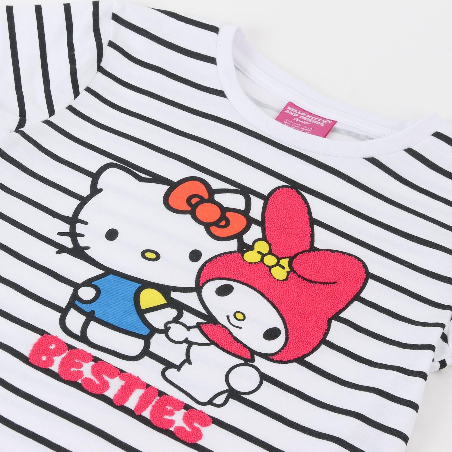 Polera Manga Corta Niña Hello Kitty Blanco-2