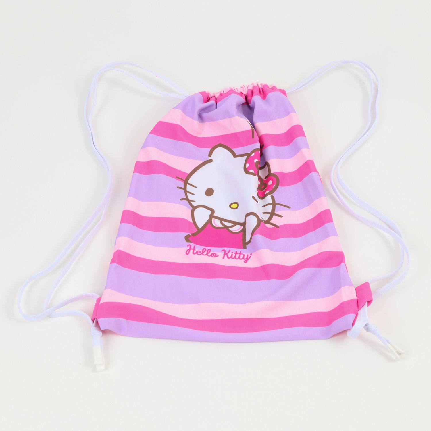 Traje de baño Niña Rosado Rayas Estampado Hello Kitty-3