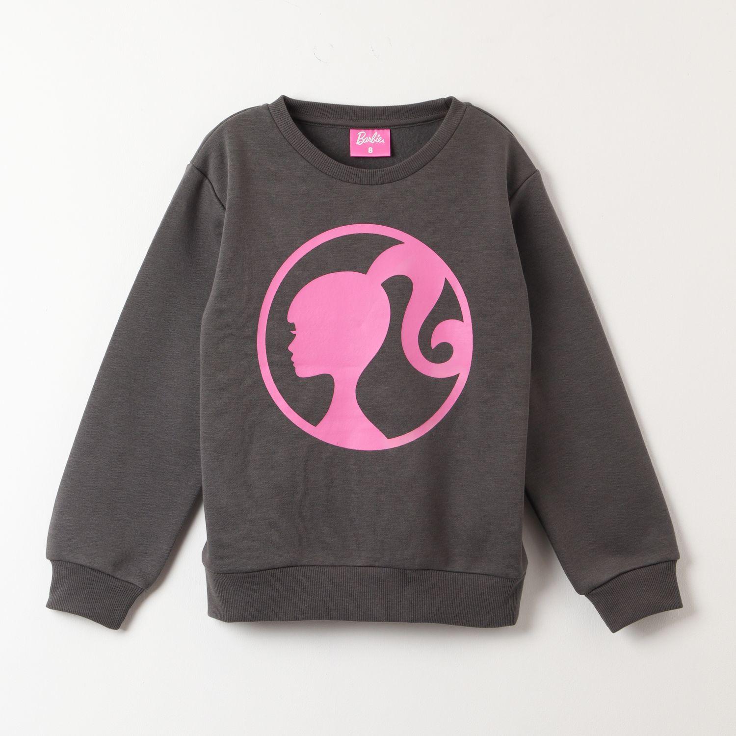Poleron Niña Logo Gris Barbie-0