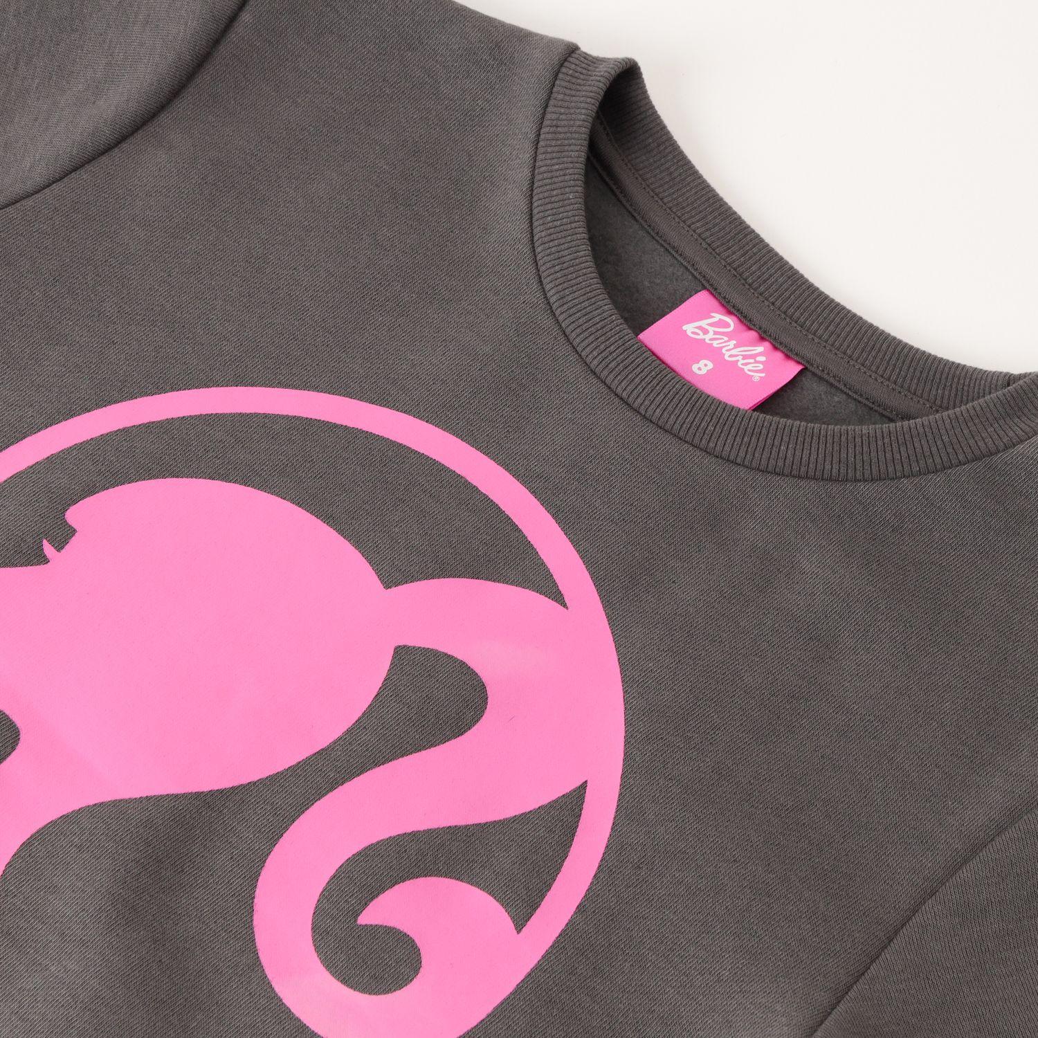 Poleron Niña Logo Gris Barbie-1