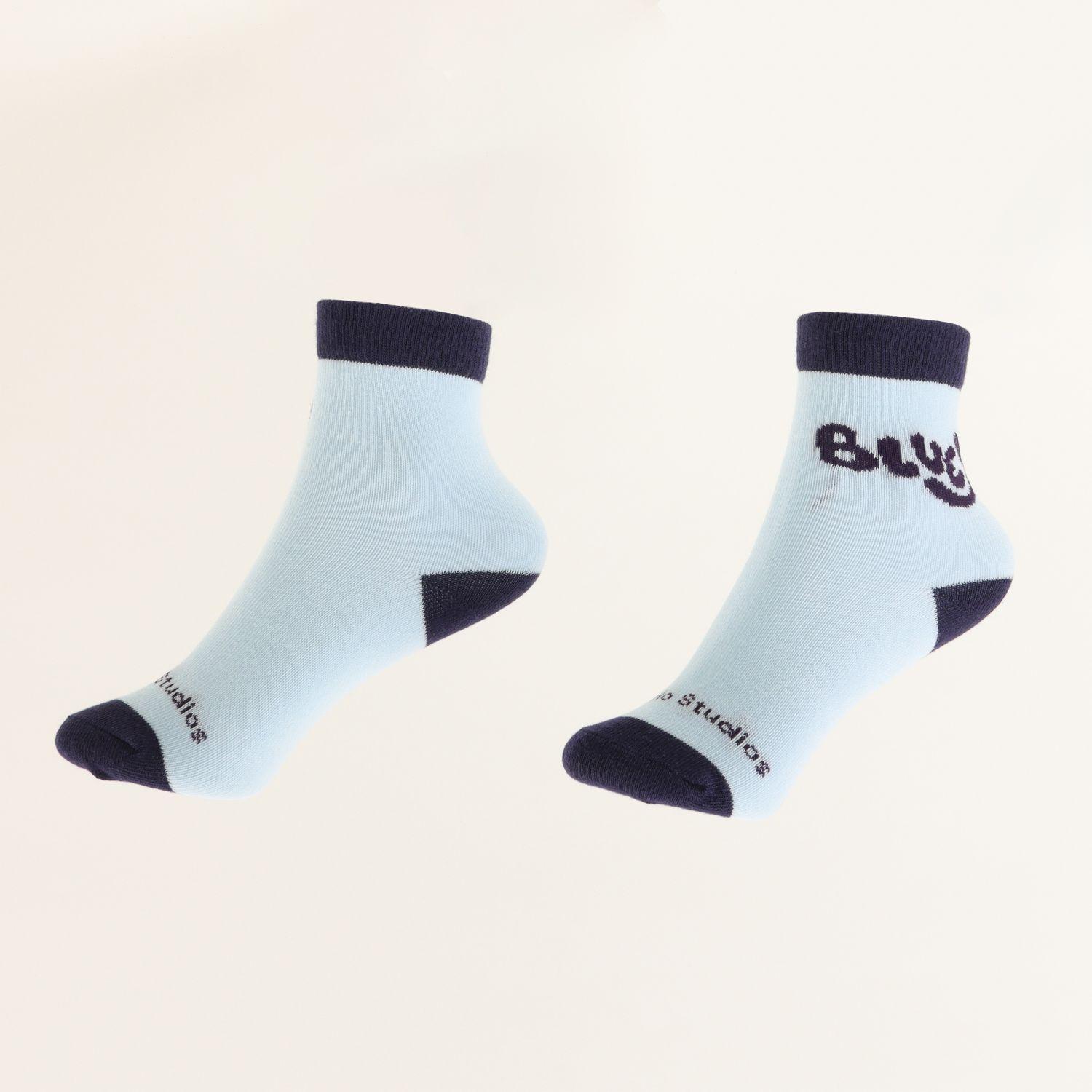Tripack Calcetines Niño Celeste Personaje Bluey-1