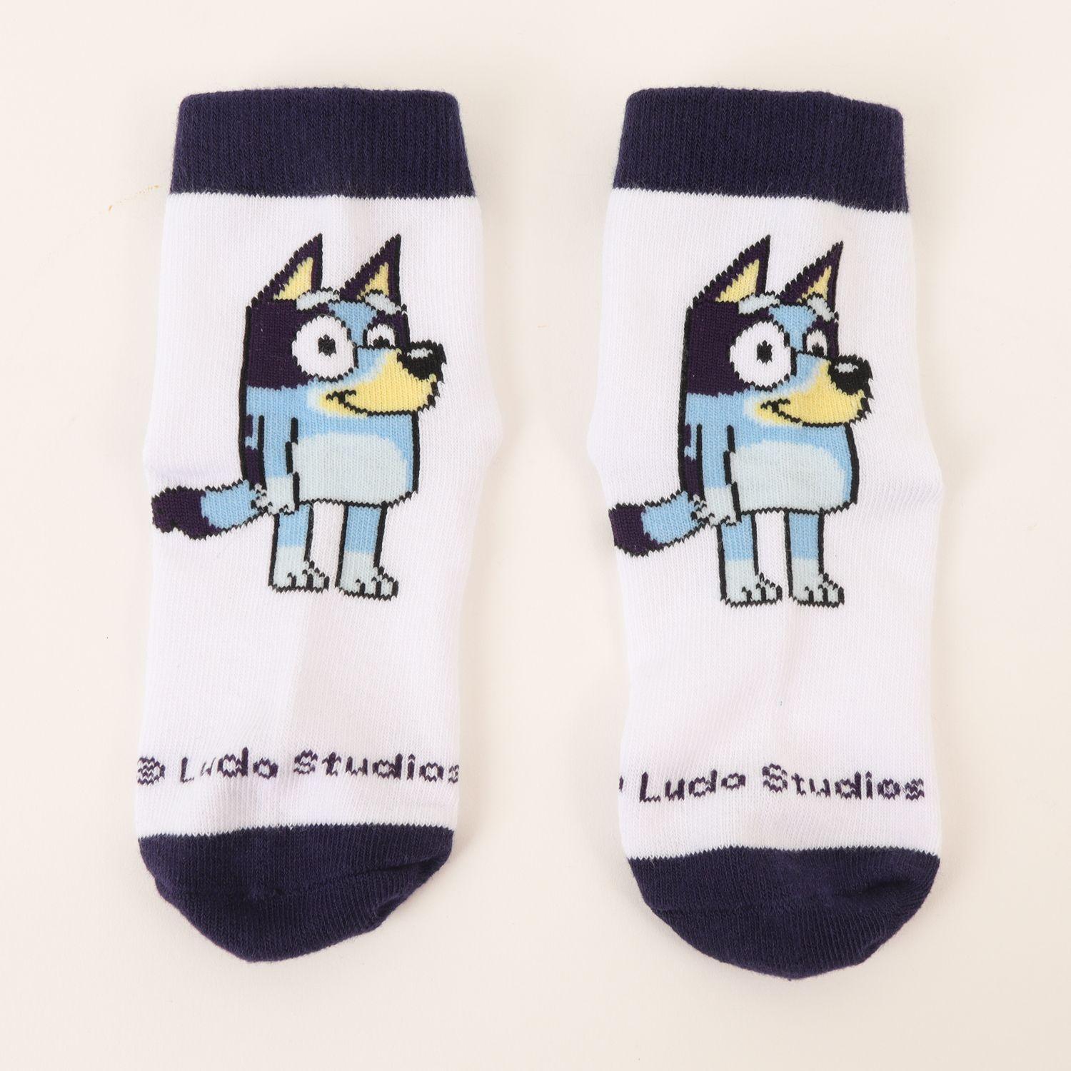 Tripack Calcetines Niño Celeste Personaje Bluey-5