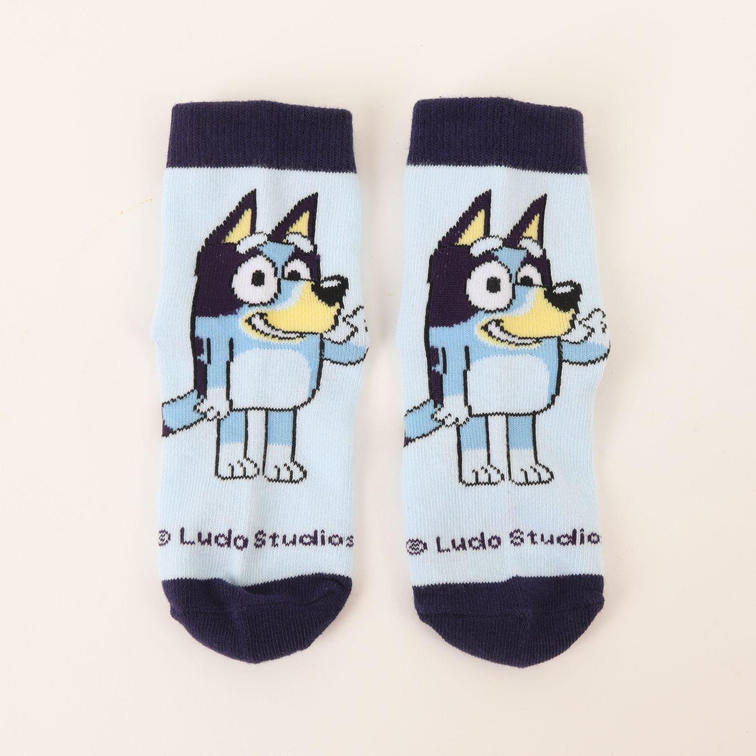 Tripack Calcetines Niño Celeste Personaje Bluey-8