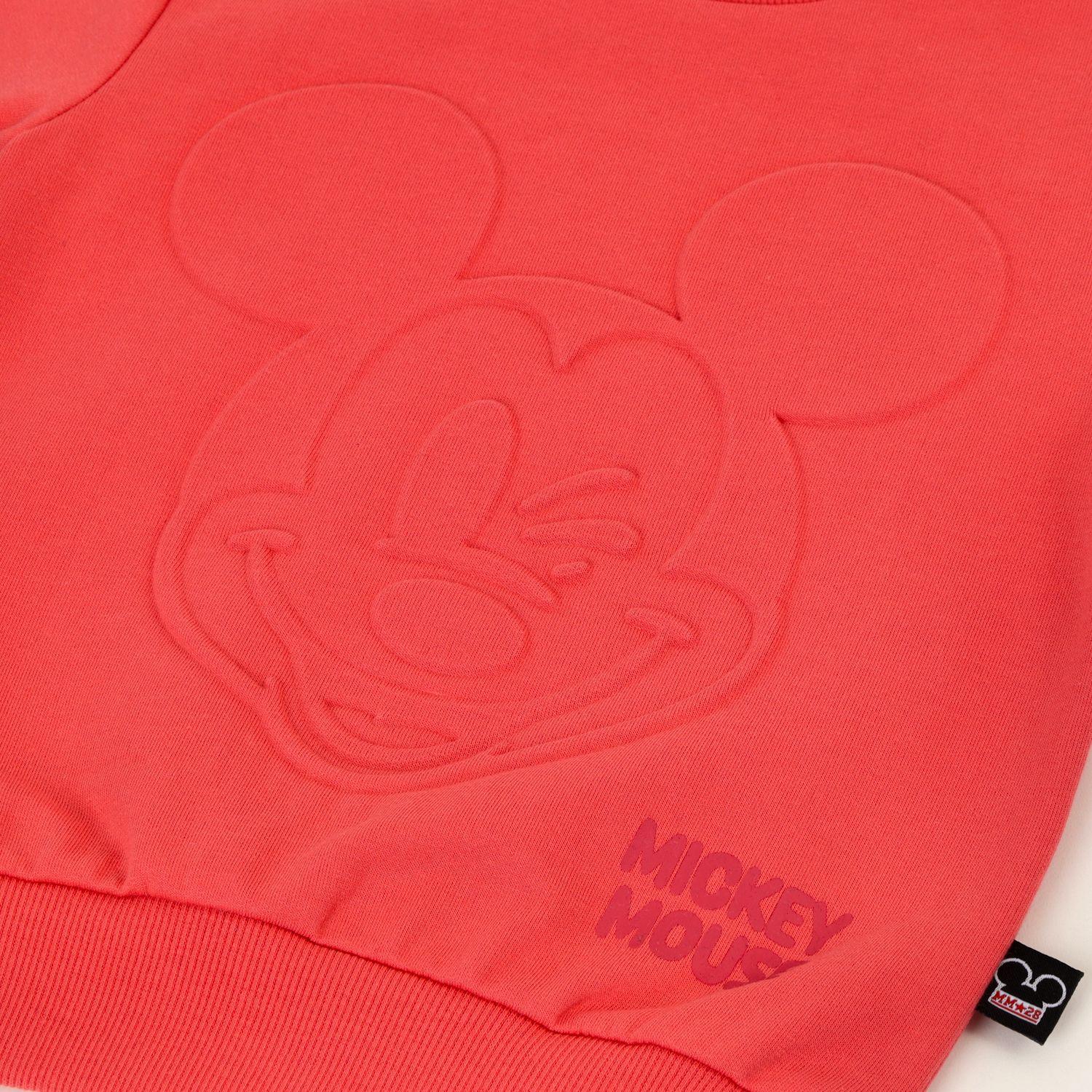 Poleron Cerrado Niño Mickey Relieve Emboss Rojo Disney-1