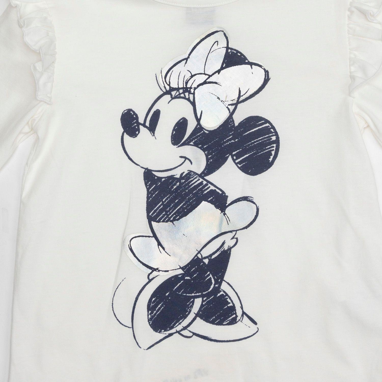 Polera Manga Larga Niña Vuelos Minnie Blanco Disney-3