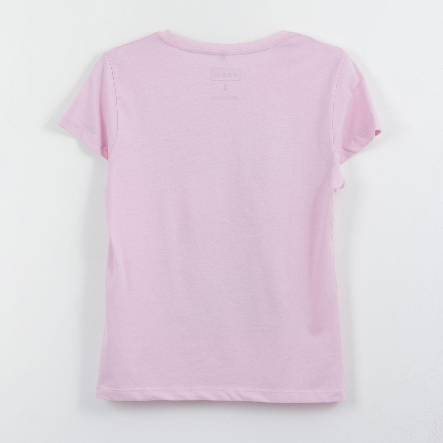 Polera Manga Corta Mujer Rosado Liam & Noel Oasis-1