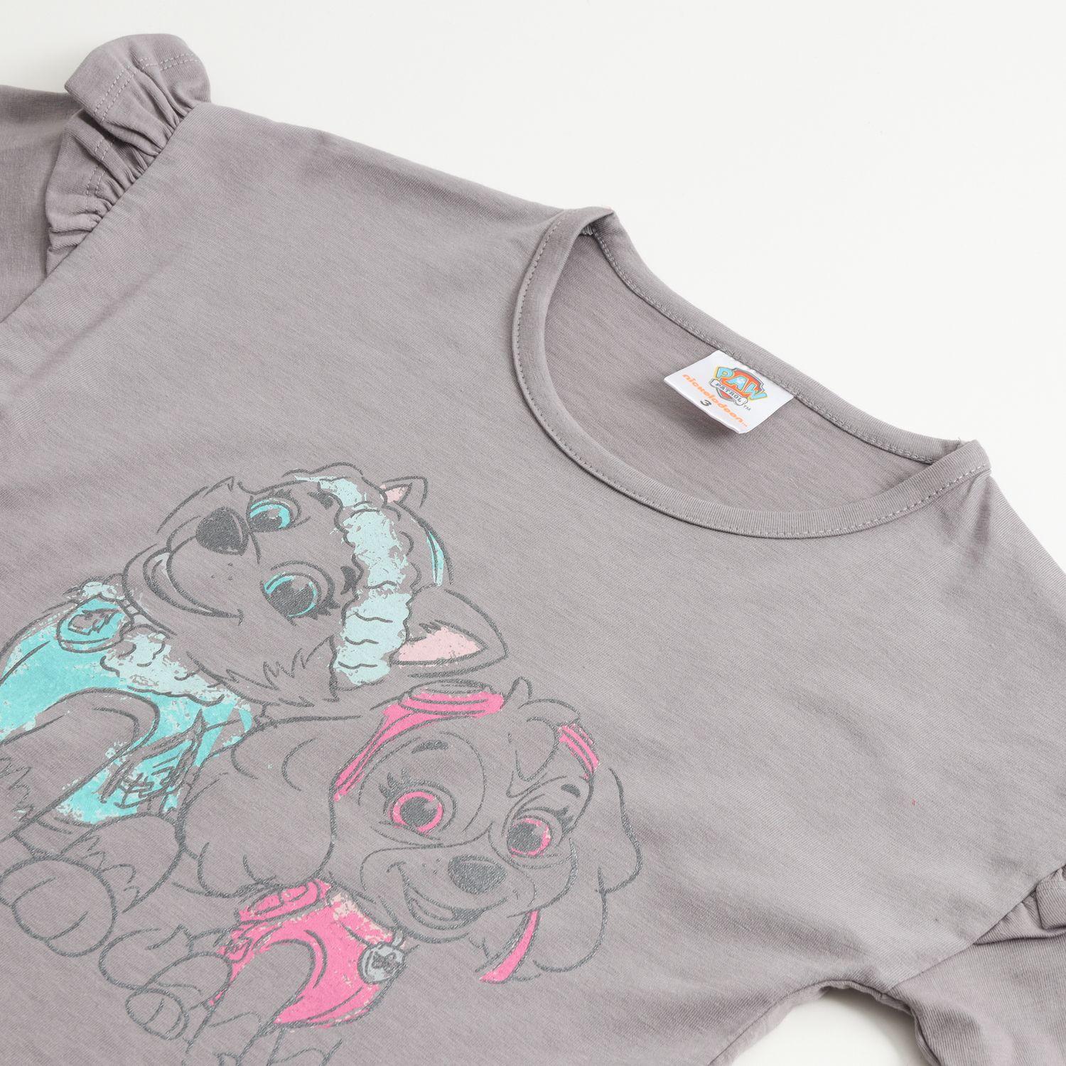 Polera Manga Larga Niña Vuelos Everest Skye Gris Paw Patrol-2