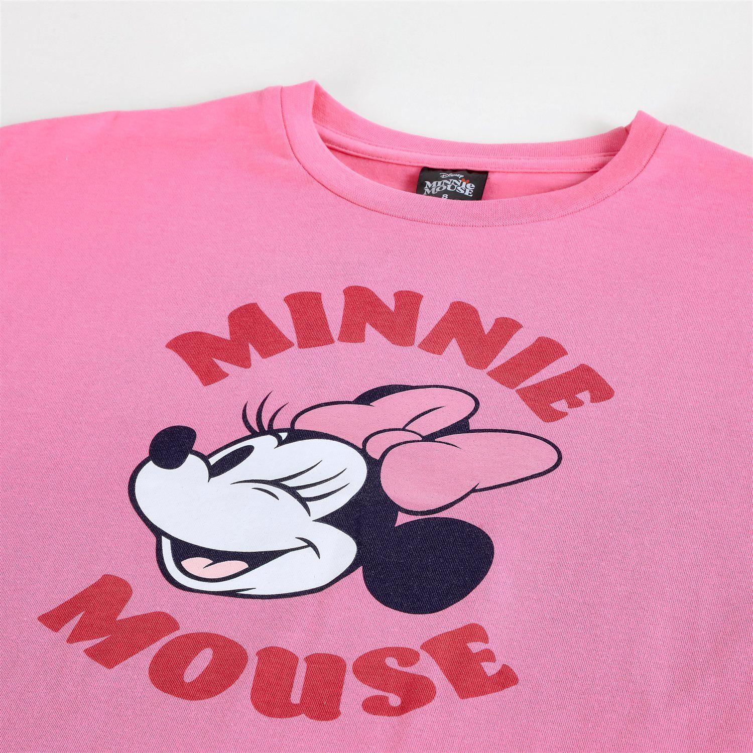 Polera Manga Corta Niña Minnie Disney Cara Rosado-2